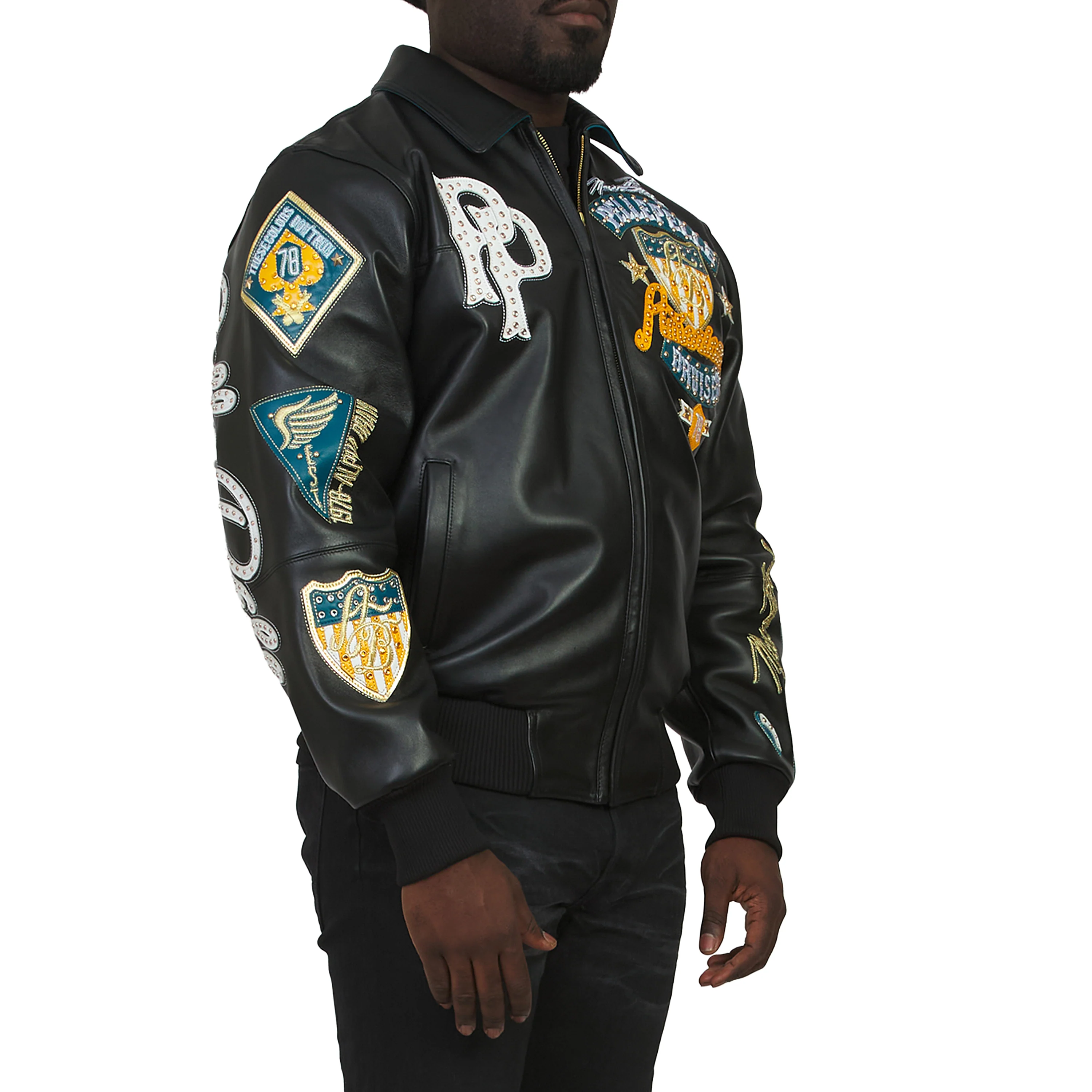 American Bruiser Jacket | Black/Teal/Maize/White - Image 4