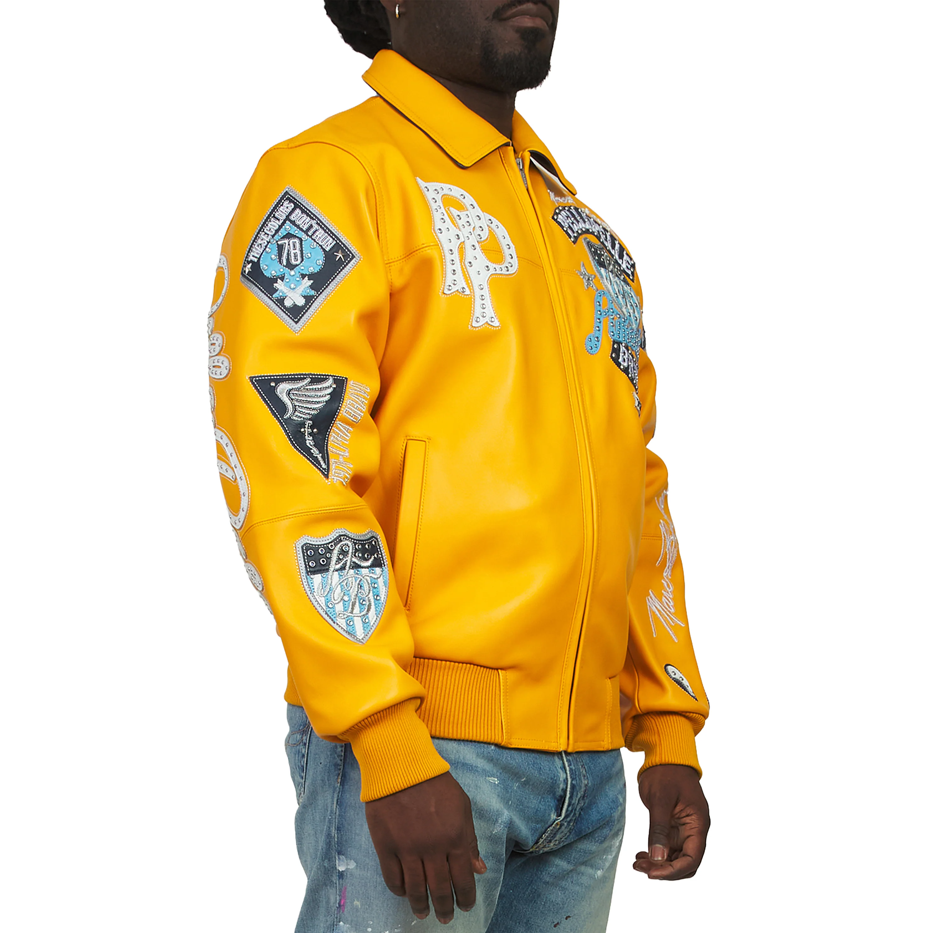 American Bruiser Jacket | Maize/Navy/Baby Blue/White - Image 3