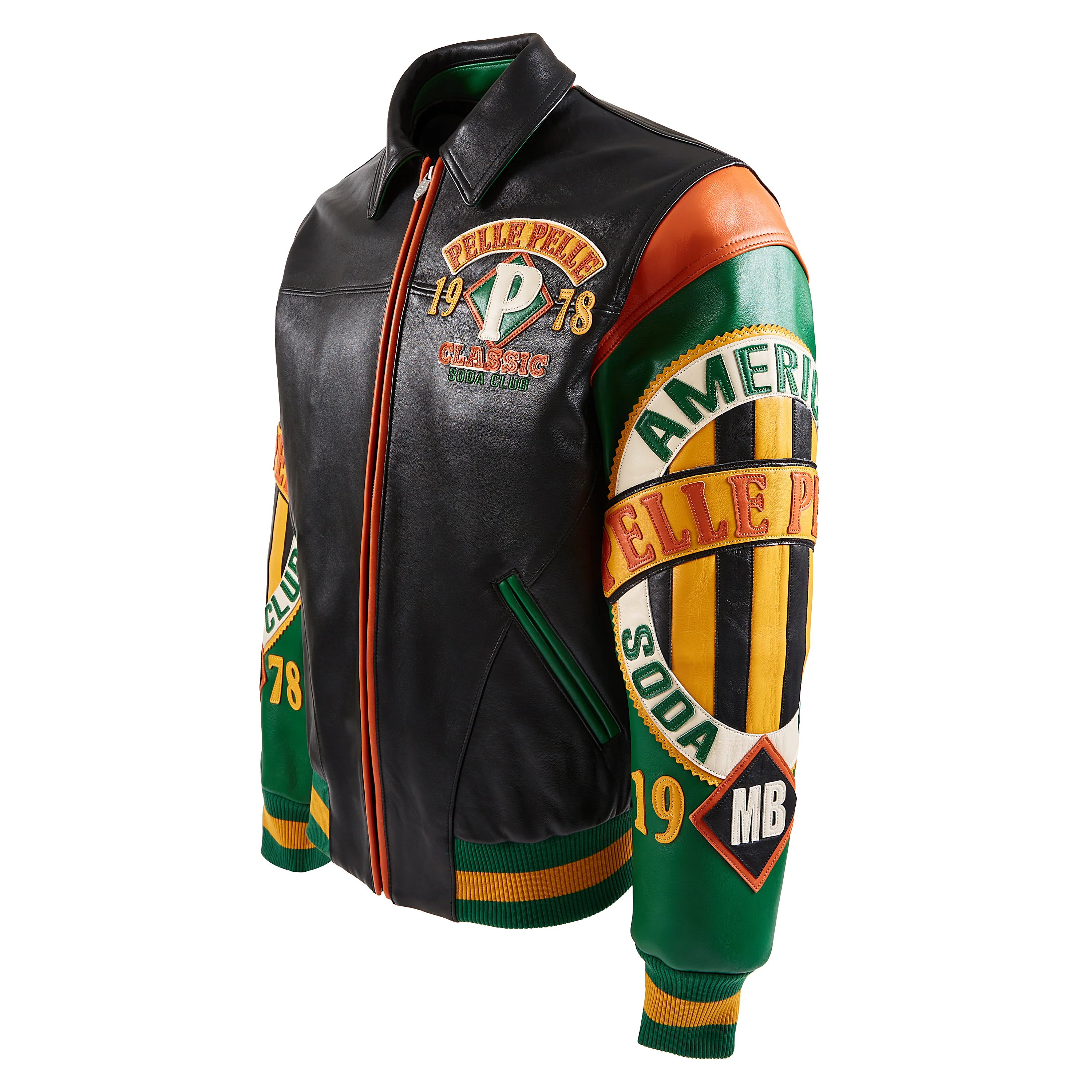 American Soda Club Jacket | Black/Jet Green/Orange - Image 3