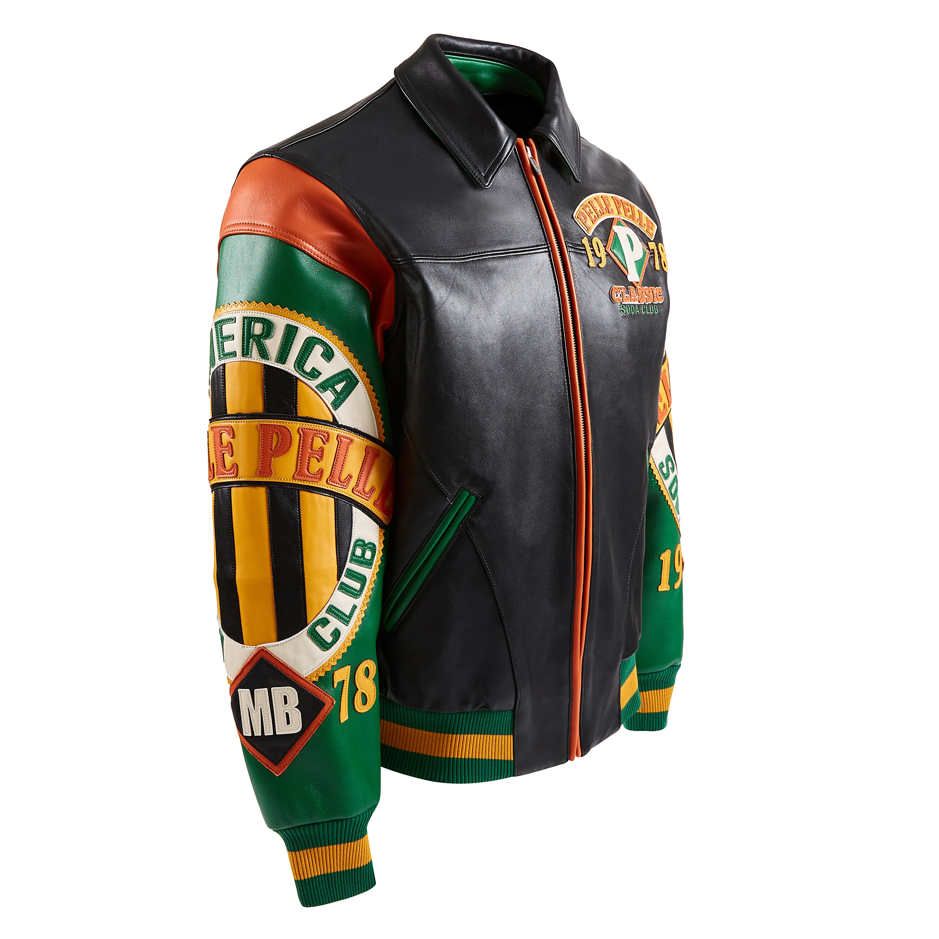 American Soda Club Jacket | Black/Jet Green/Orange - Image 4