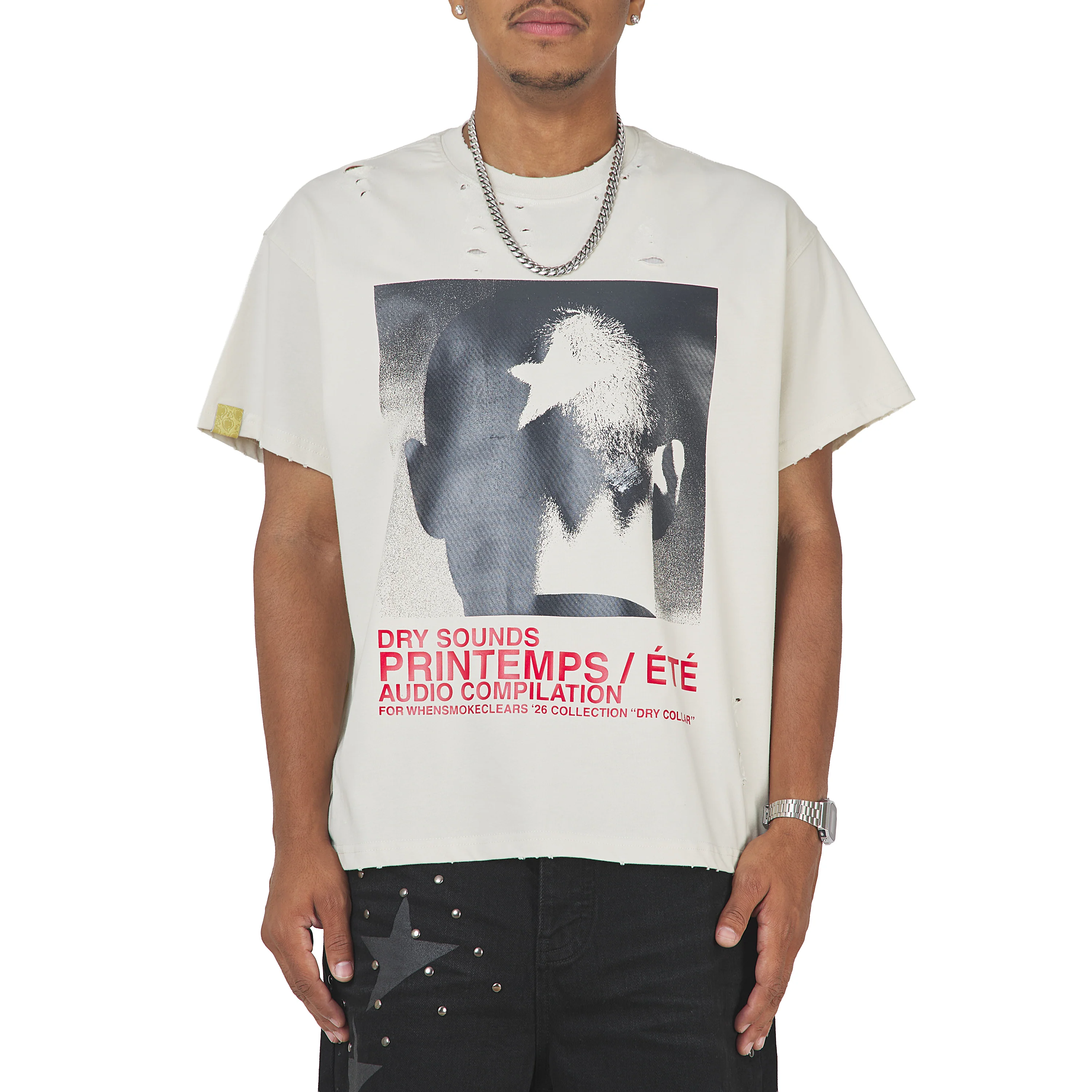 Audio Starhead Tee | Ivory/Red - Image 3