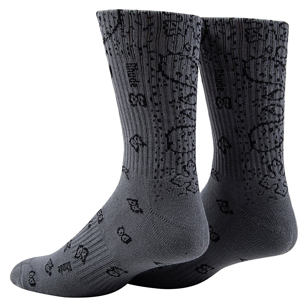 Bandana Jacquard Socks | Grey/Black - Image 2