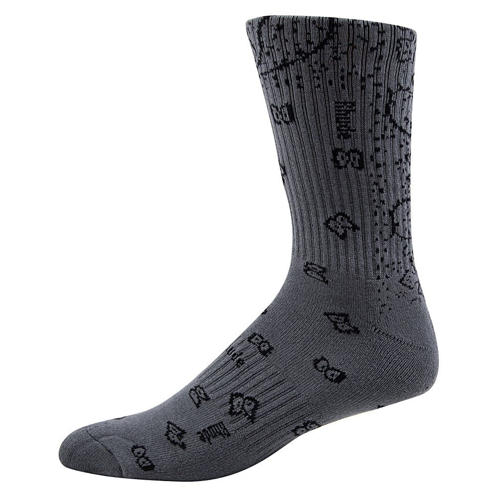 Bandana Jacquard Socks | Grey/Black - Image 3