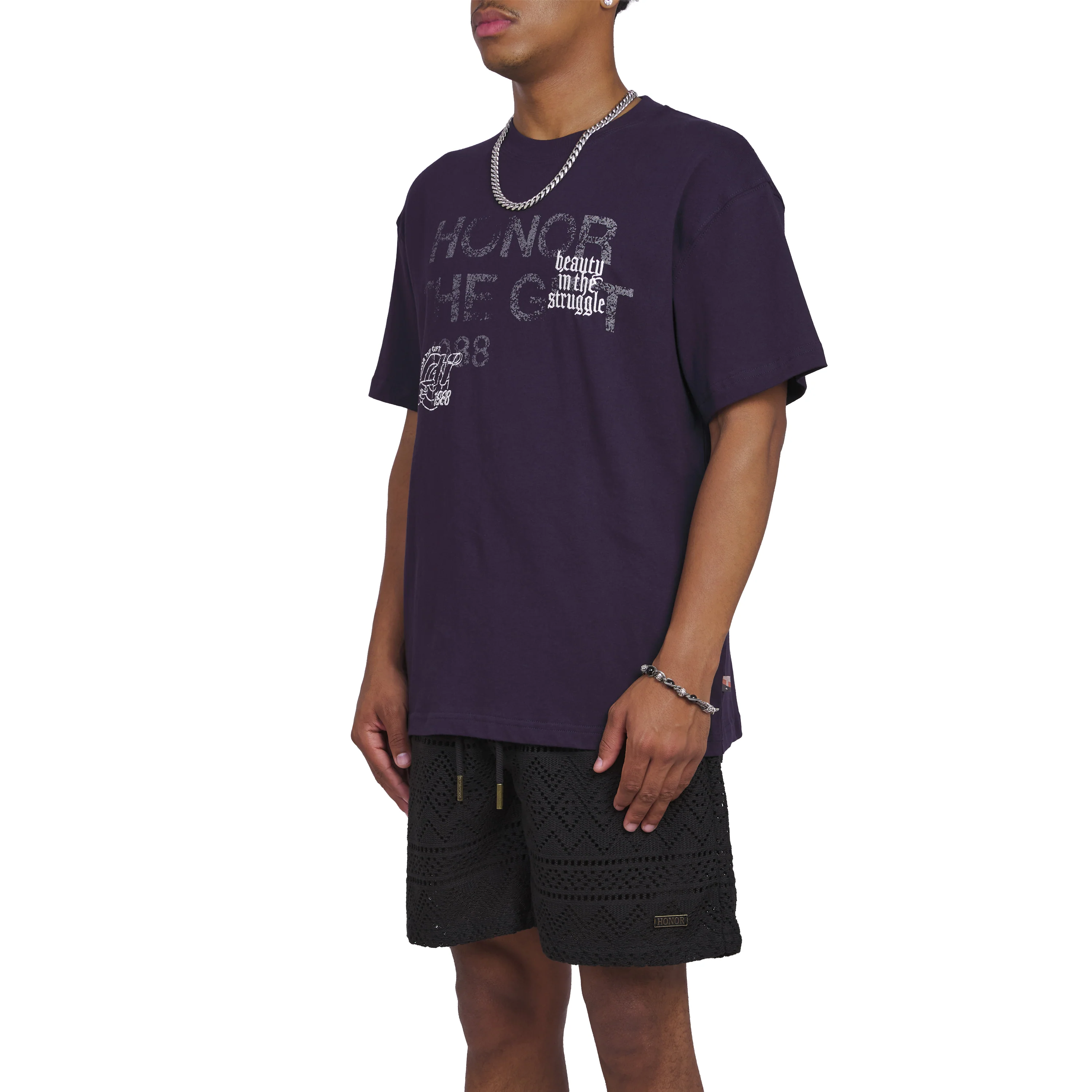 Beauty In The Struggle Tee | Black Navy - Image 4