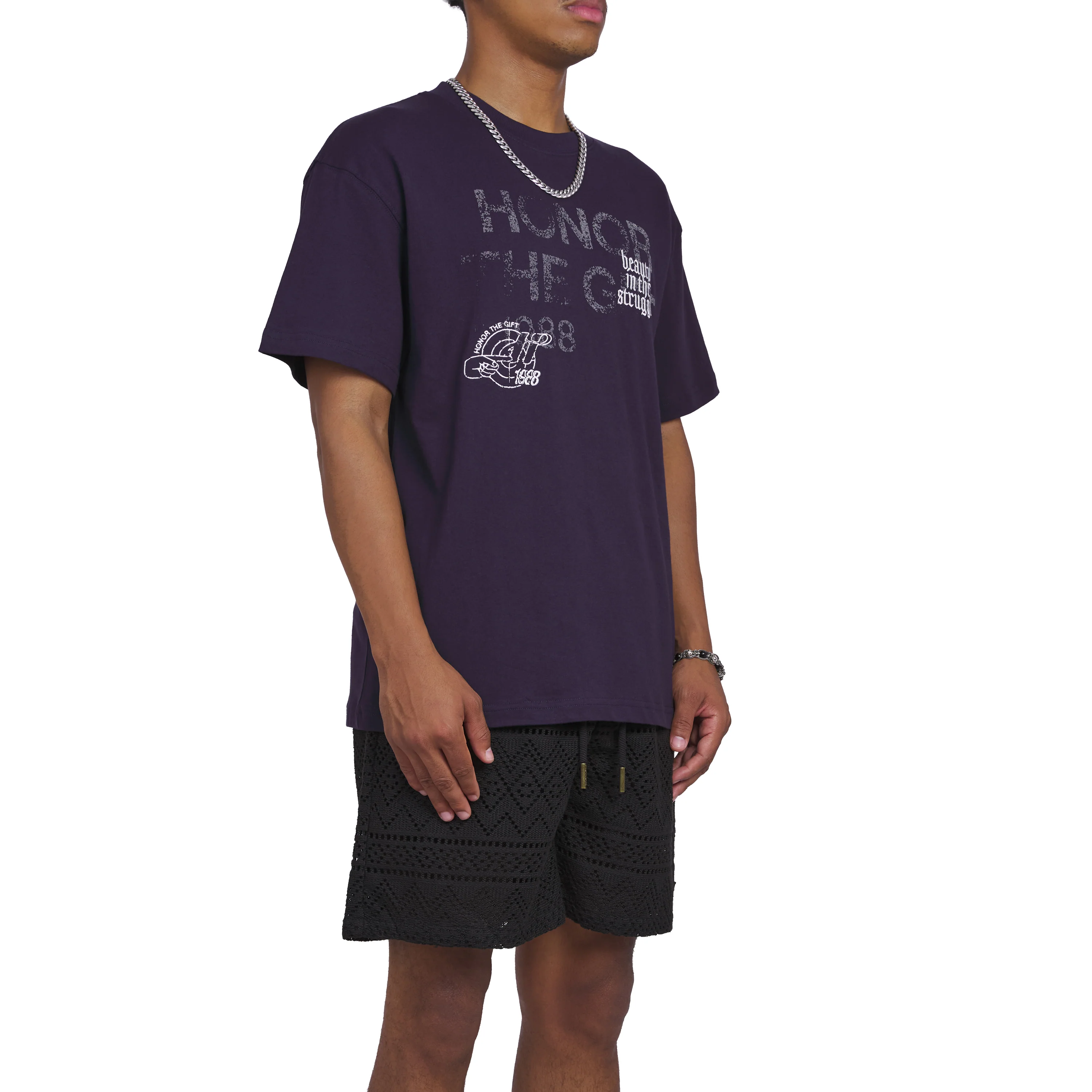 Beauty In The Struggle Tee | Black Navy - Image 5
