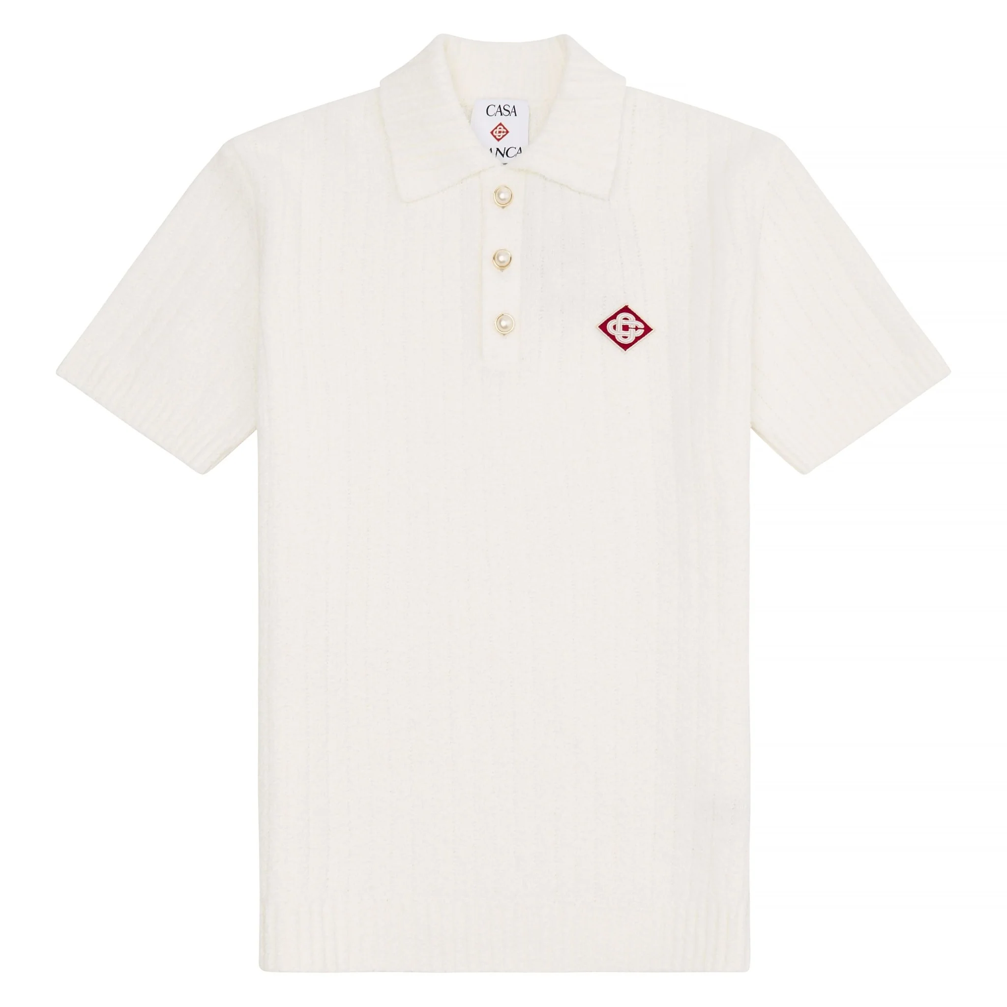 Boucle Polo Shirt | White