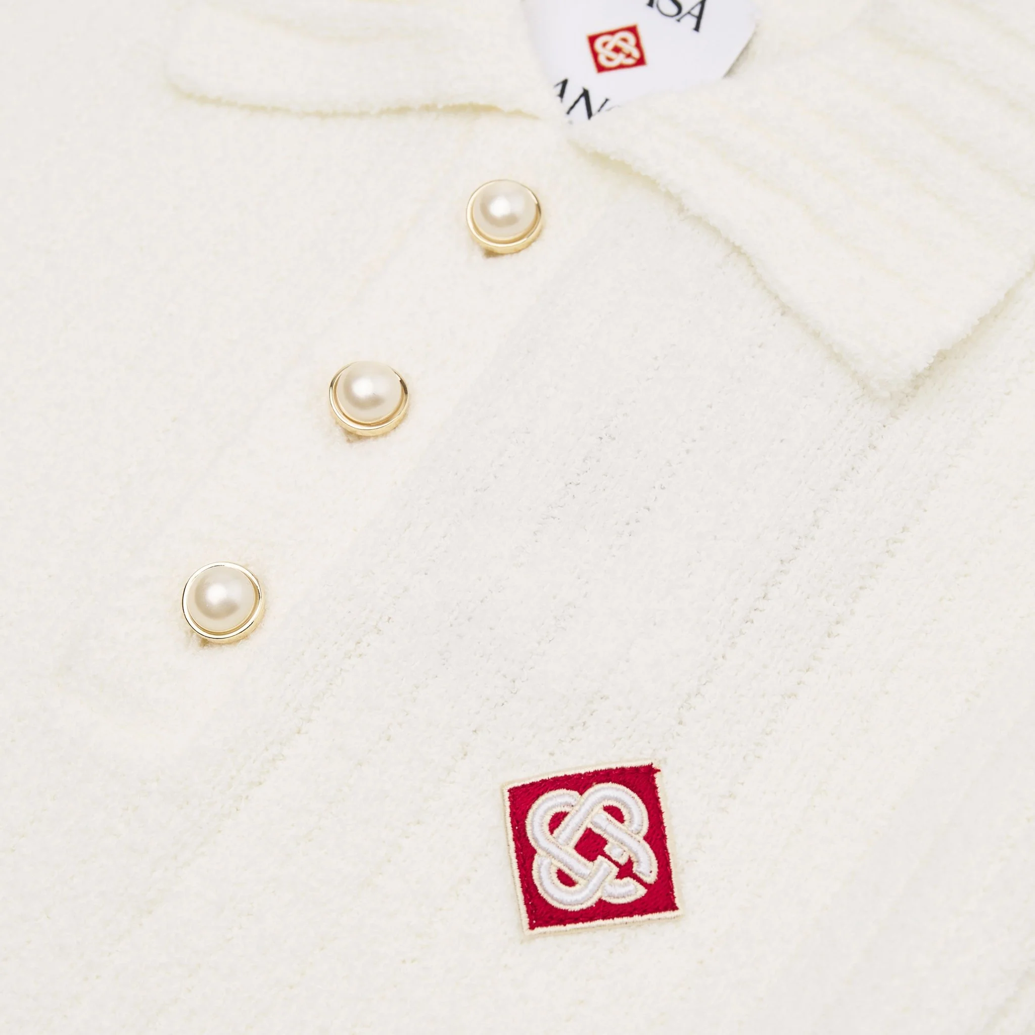 Boucle Polo Shirt | White - Image 2