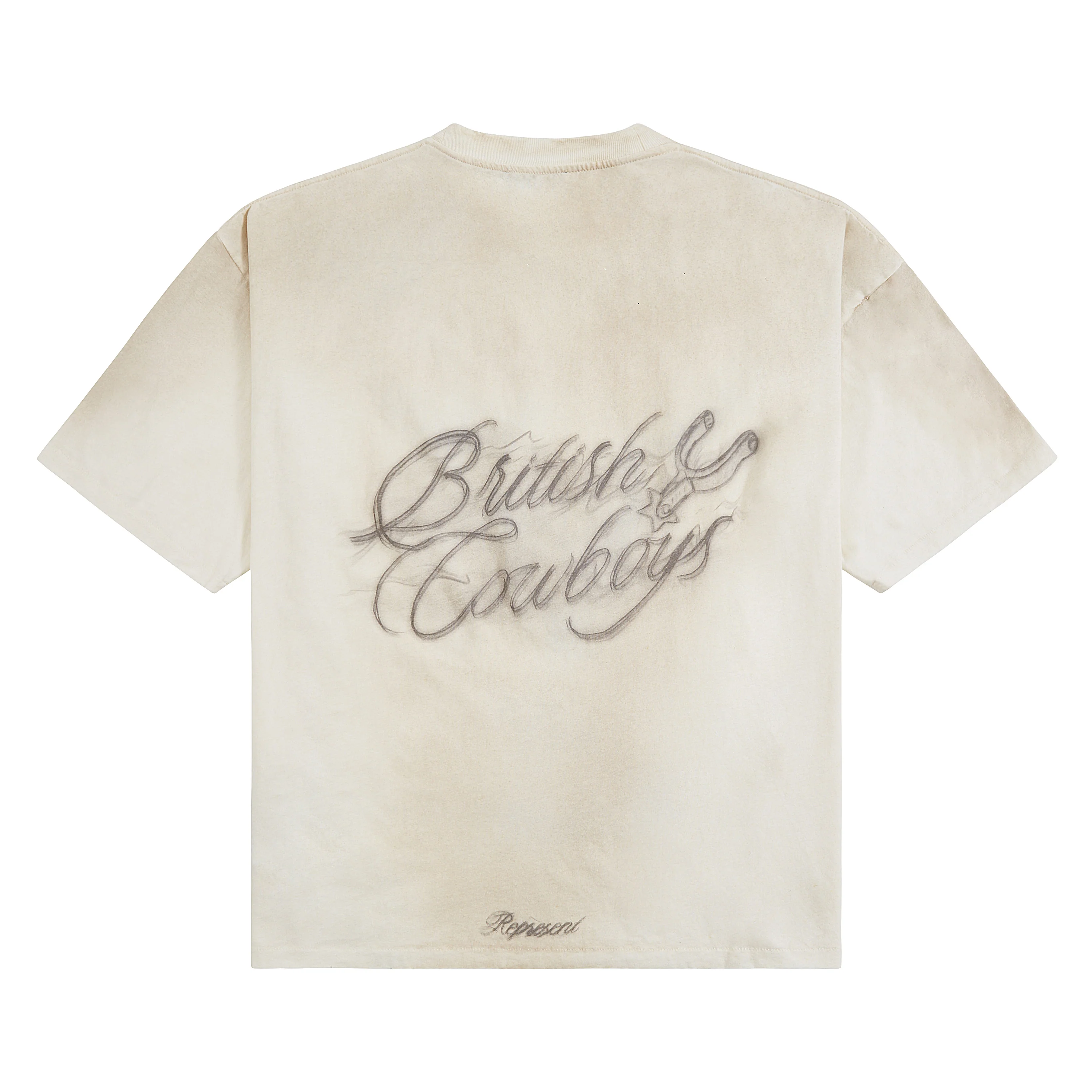 British Cowboys Tee | Washed Ecru - Image 2