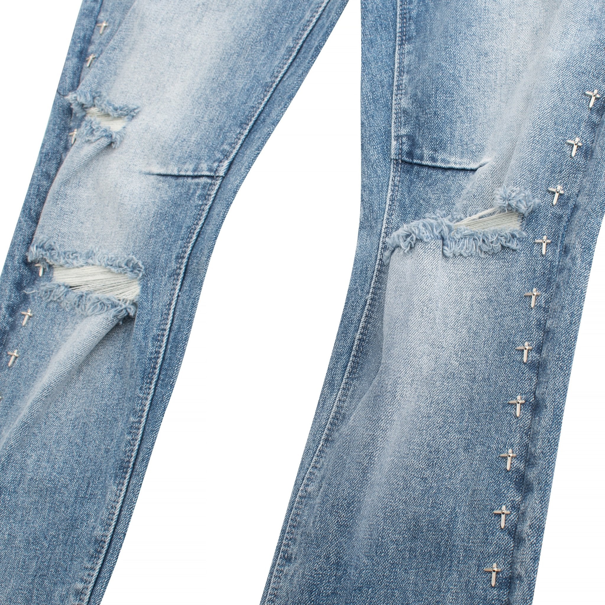 Bryant Dagger Ripped Medium Blue Denim - Image 3