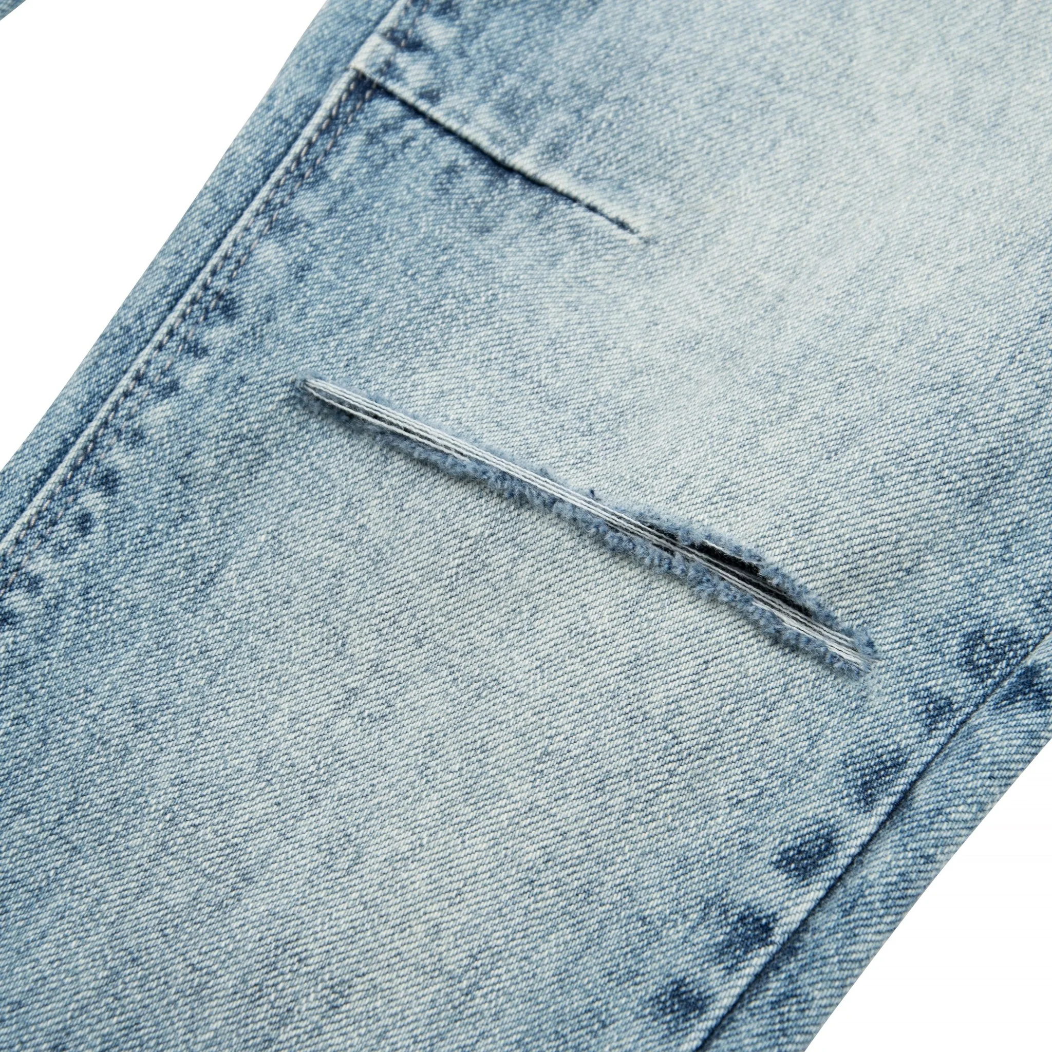 Bryant Distressed Vintage Light Blue Denim - Image 4