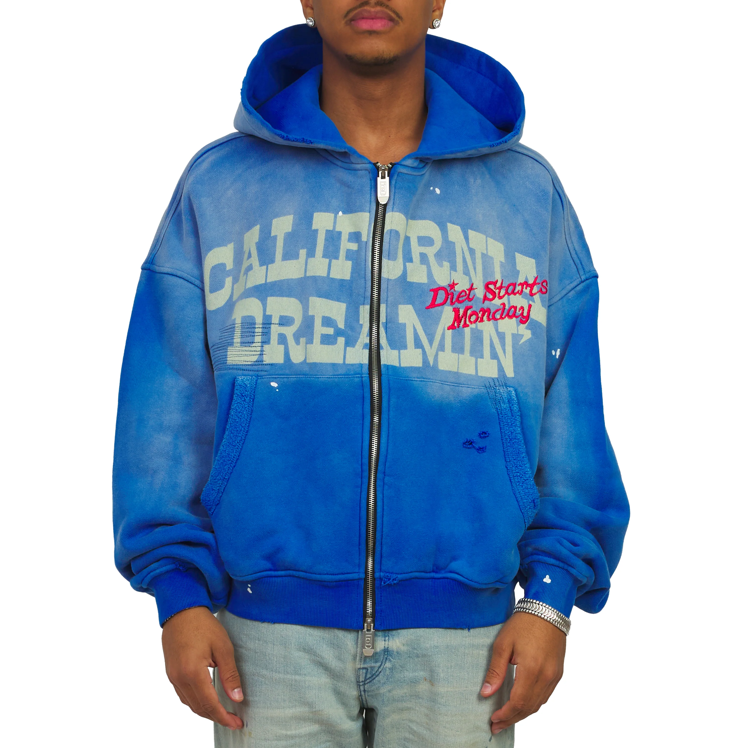 California Dreaming Full Zip Hoodie | Blue - Image 3