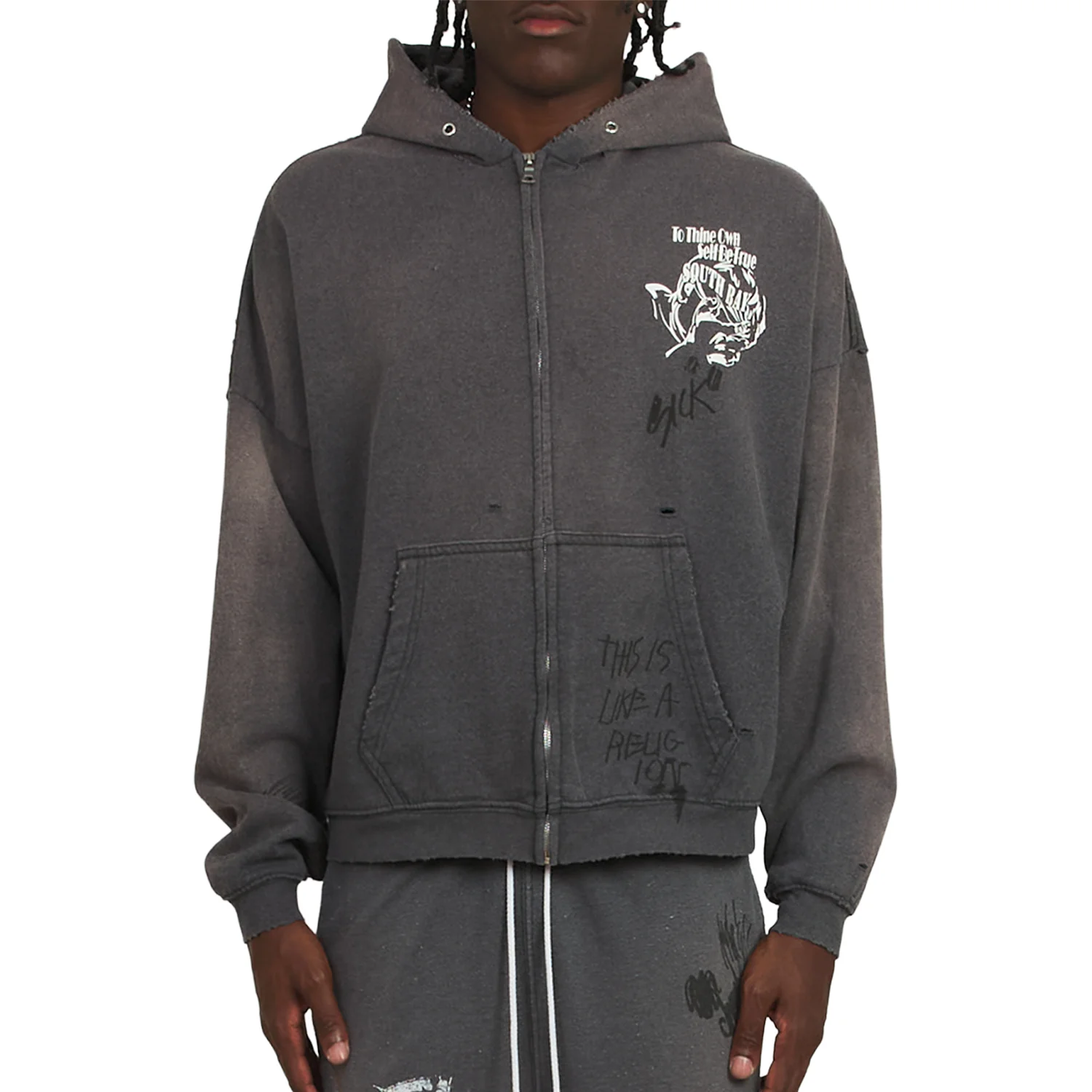 Carrying The Message Zip Hoodie - Image 3