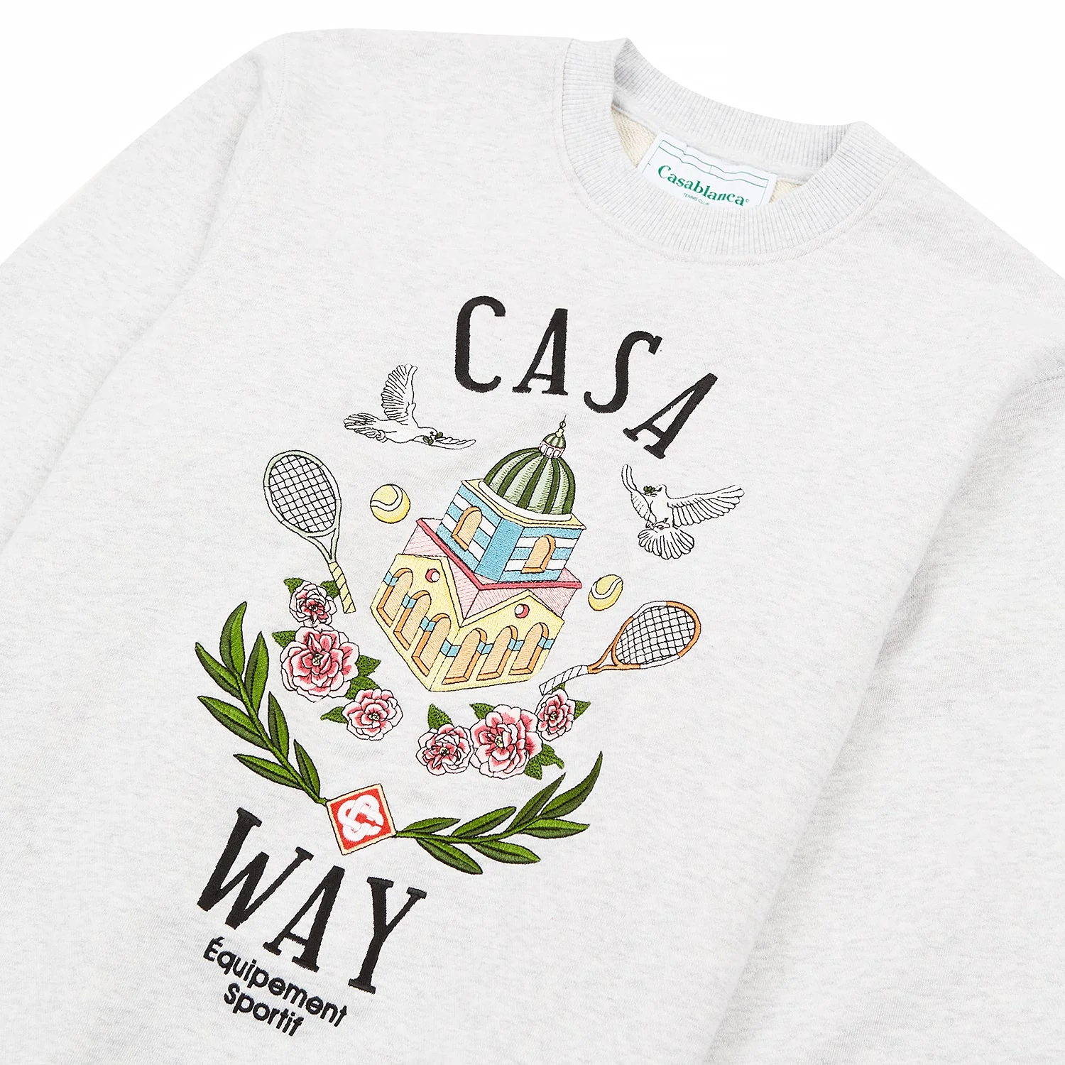 Casa Way Embroidered Sweatshirt | Grey - Image 3