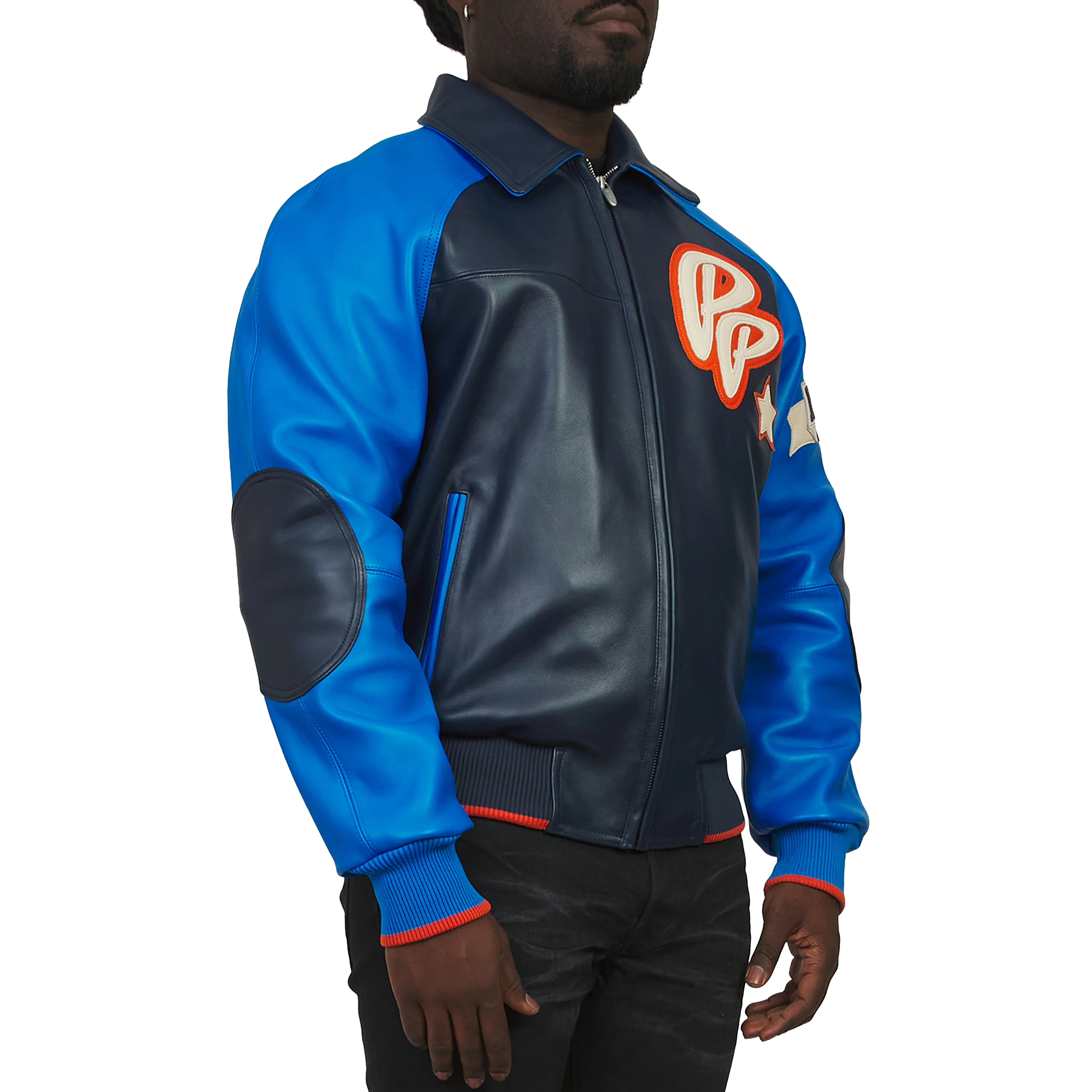 Classic Soda Club Jacket | Navy/Honolulu Blue/Orange/Ivory - Image 3