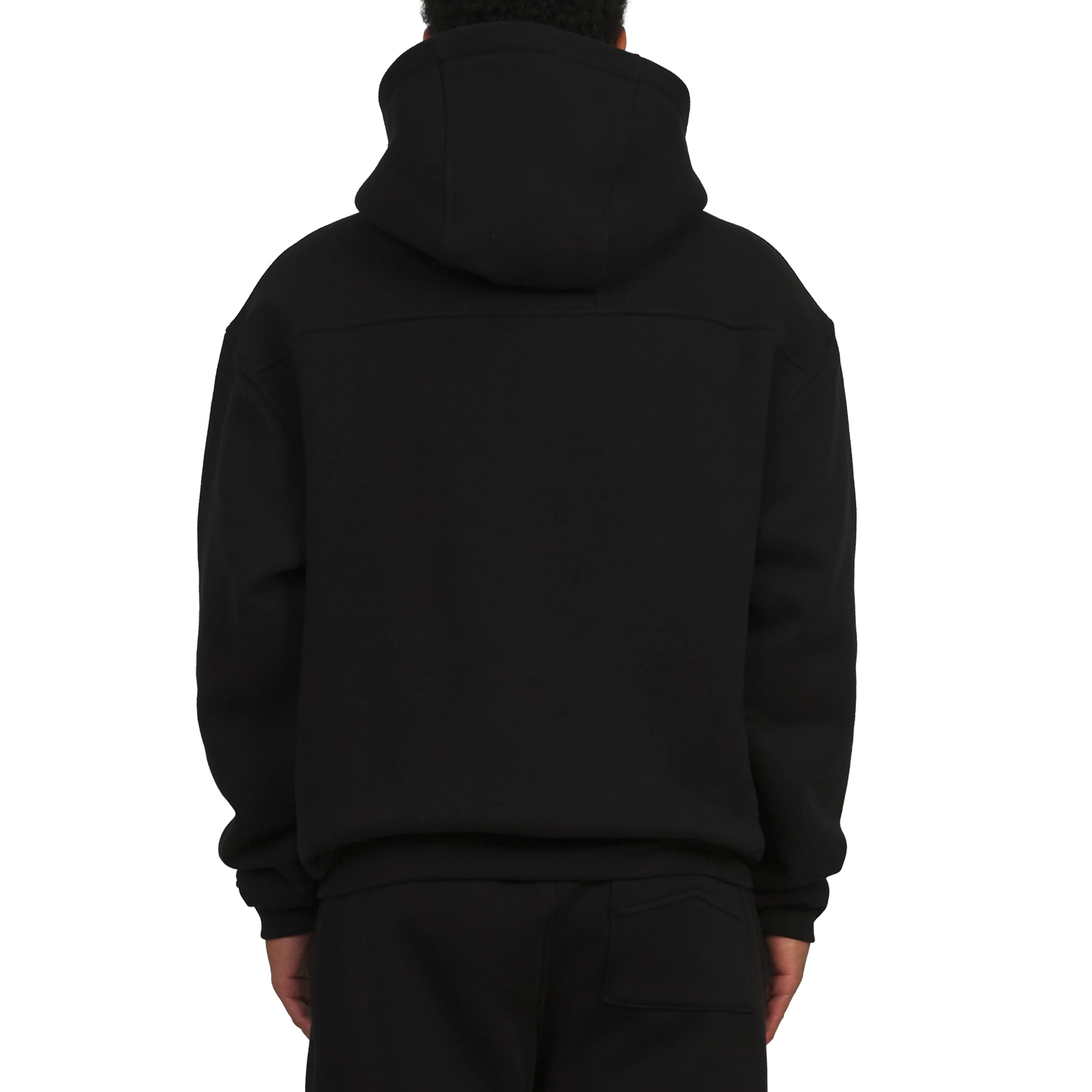 Classique Zip Up Hoodie | Black/White - Image 9