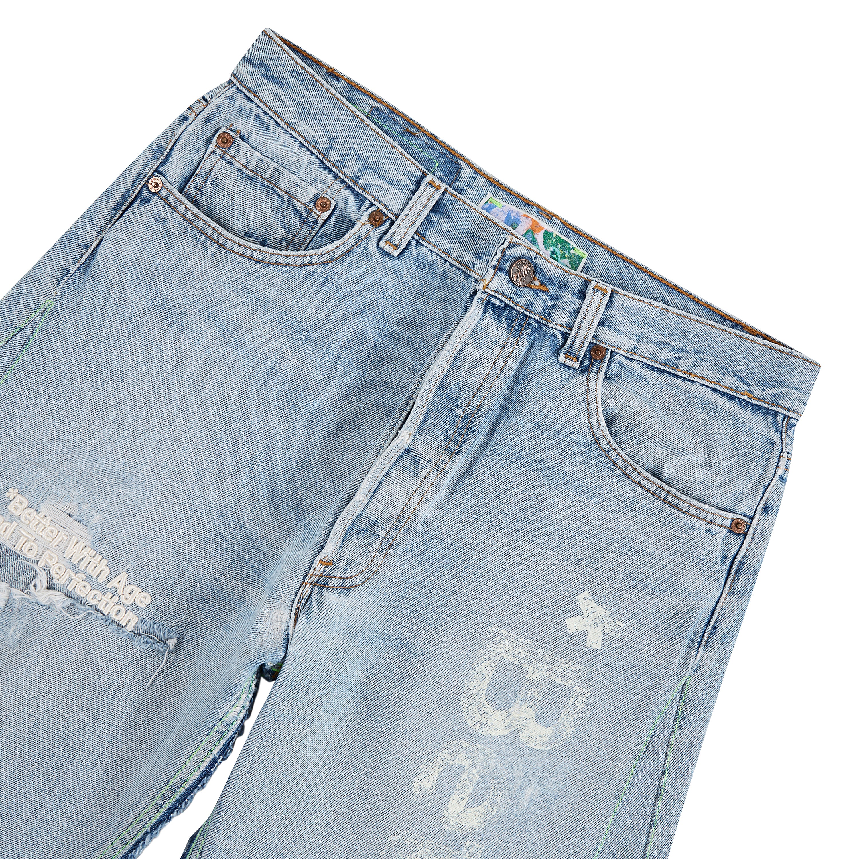 Clementine Double-Wide Denim Short | Light Wash - Image 4