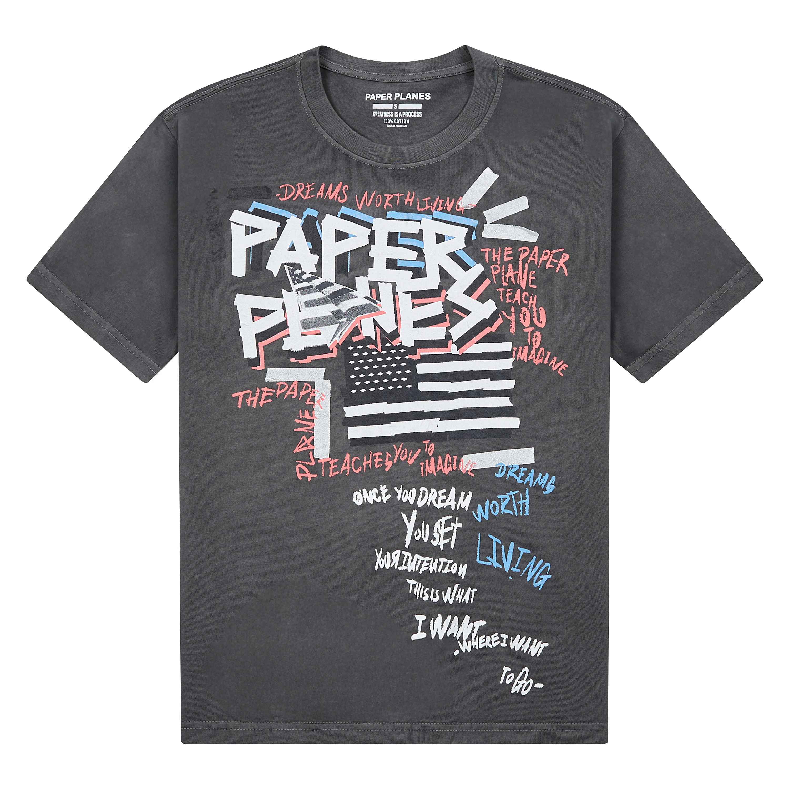 Collage Tee | Washed Black