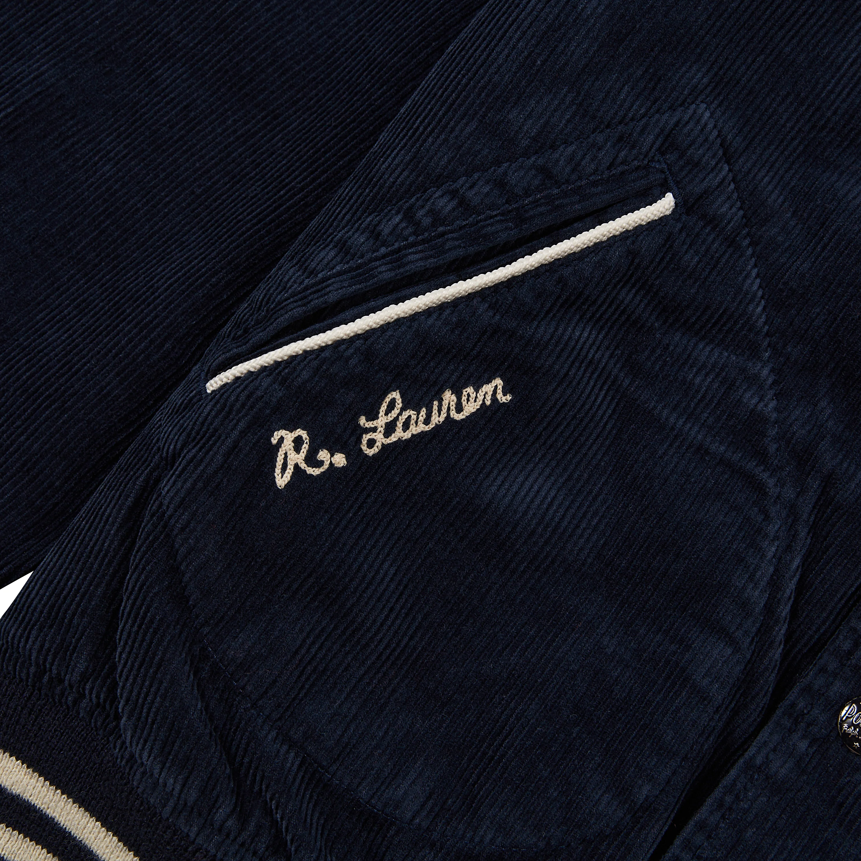Corduroy Letter Jacket | Aviator Navy - Image 5