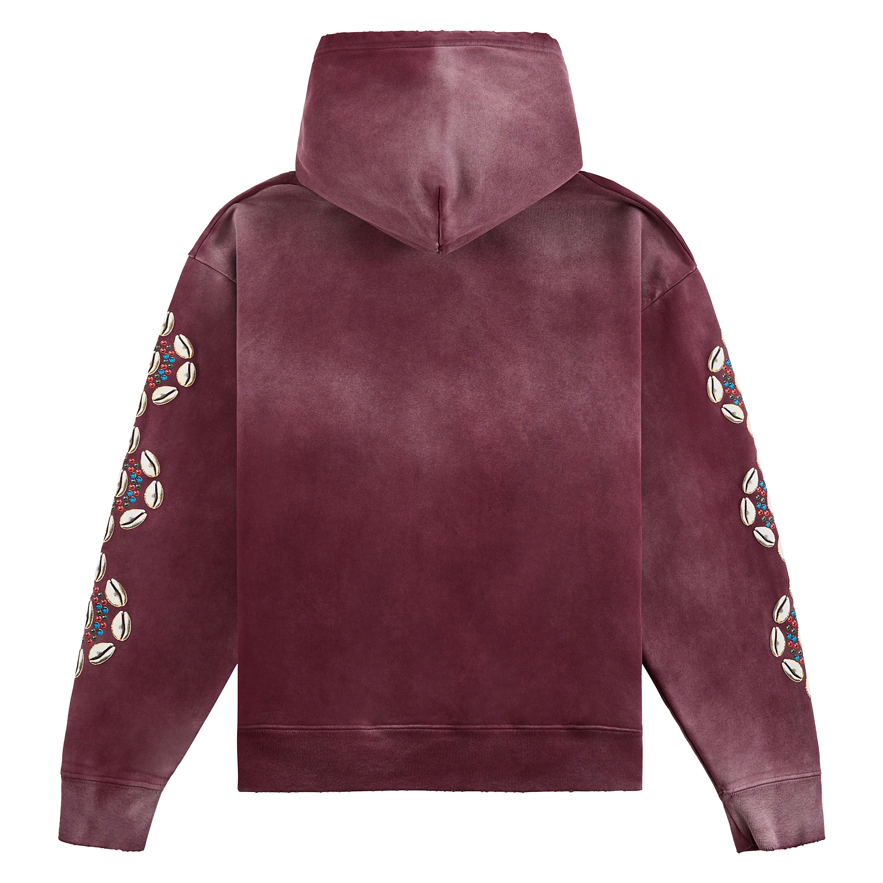 Cowrie Shell Hoodie | Maroon - Image 5