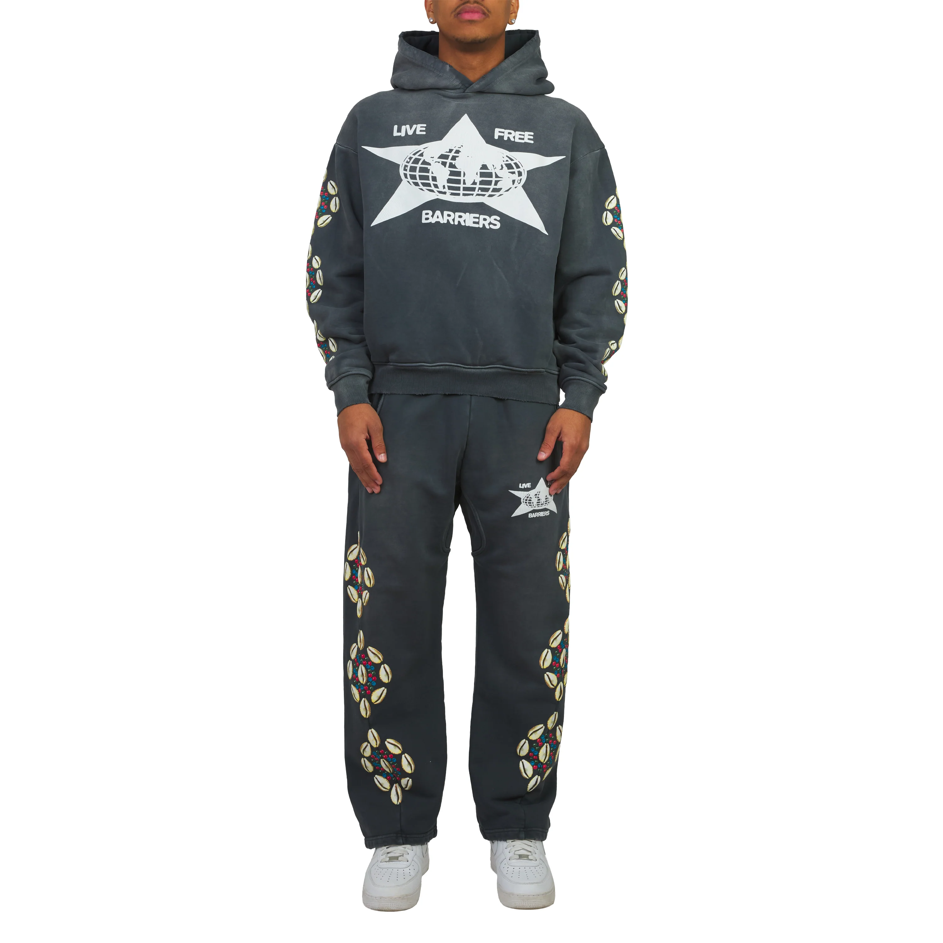 Cowrie Shell Sweatpant | Black - Image 3