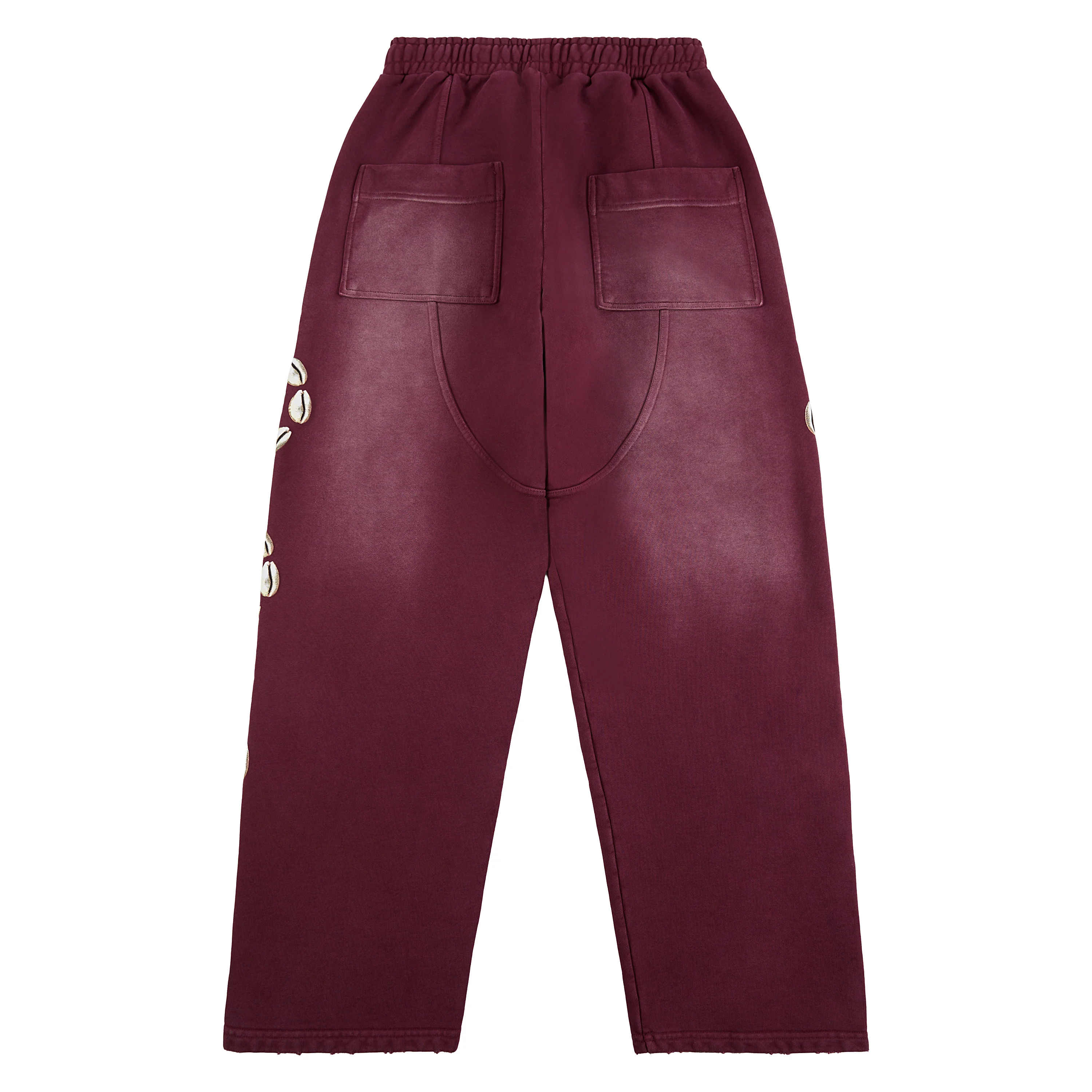 Cowrie Shell Sweatpant | Maroon - Image 6