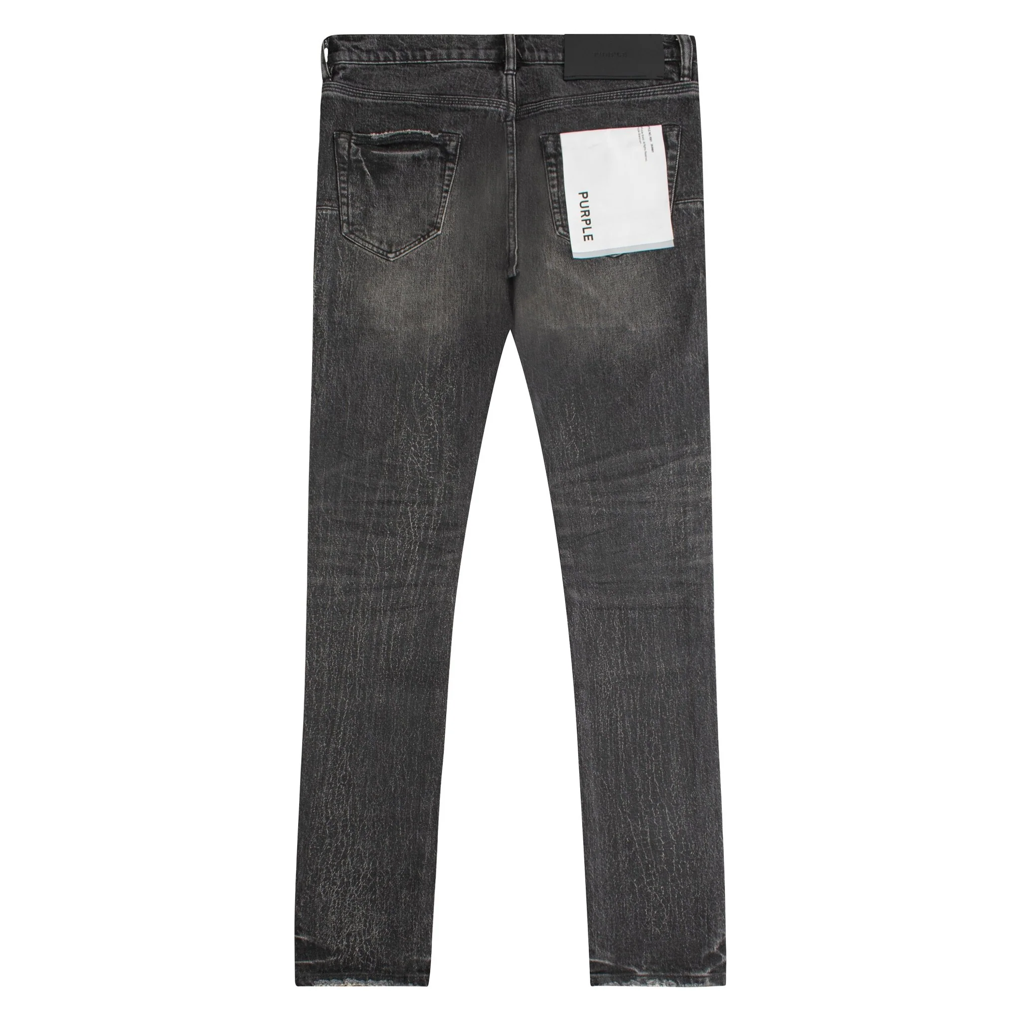 Crackle Coated Denim | Black - Image 5