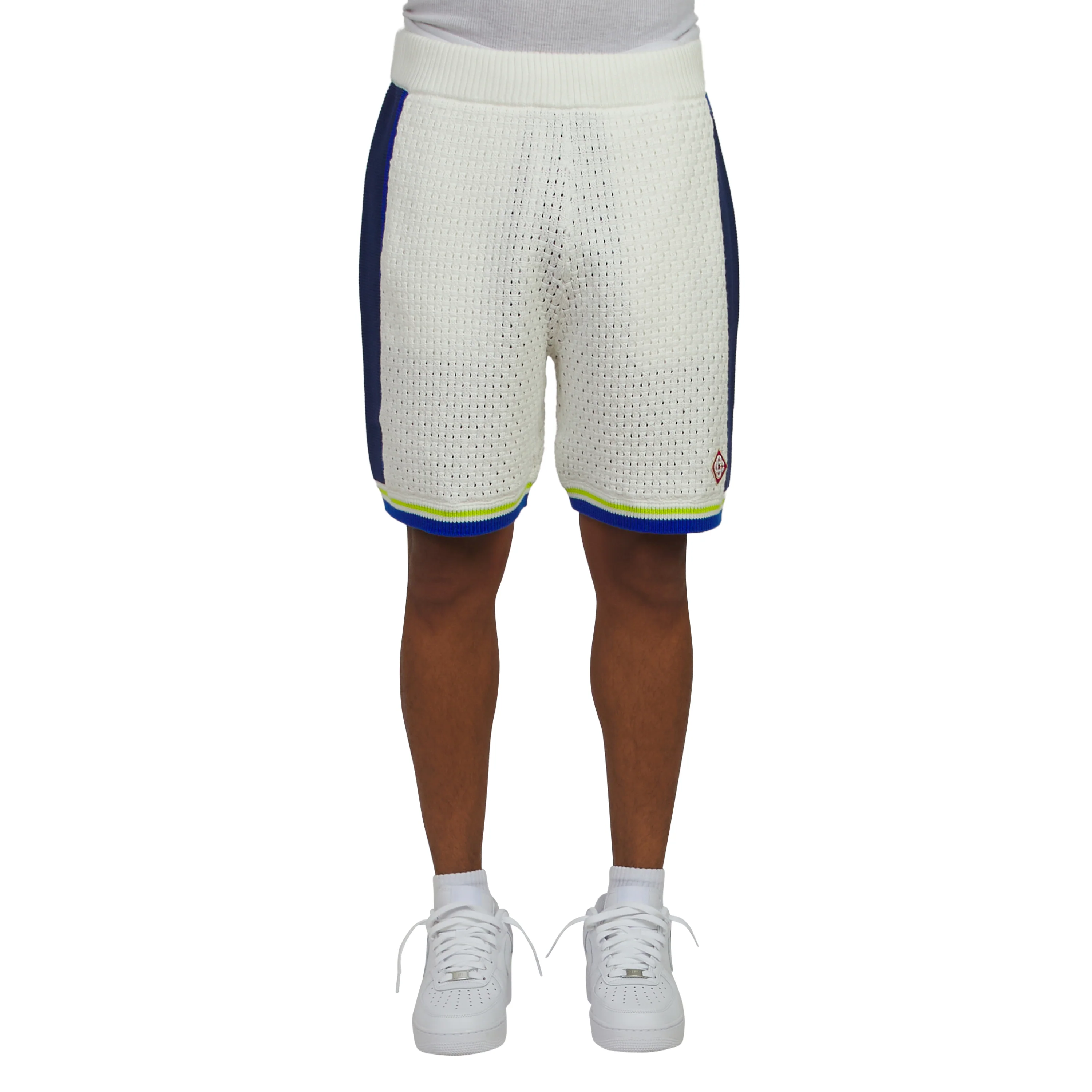 Crochet Short | White/Blue - Image 3