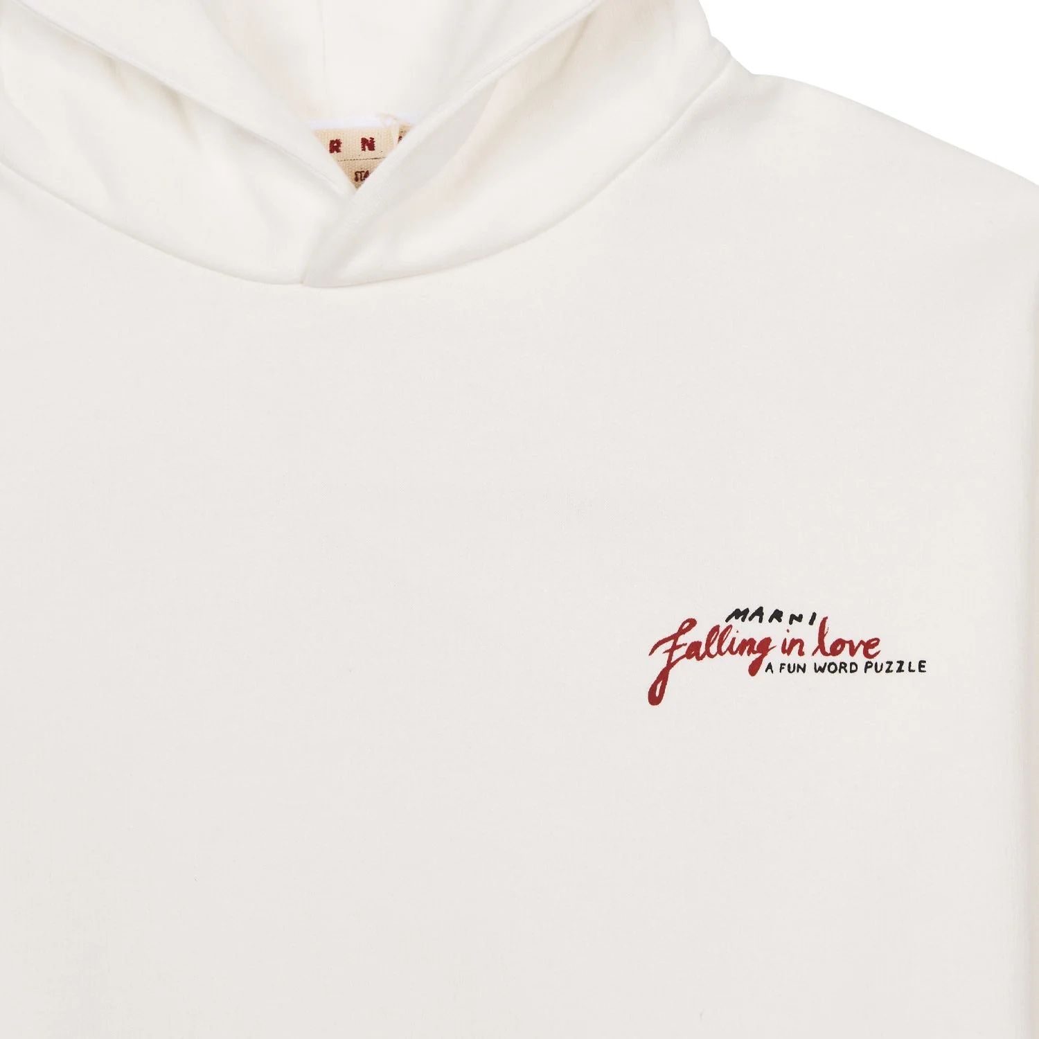 Crossword Heart Hoodie | Stone White - Image 4