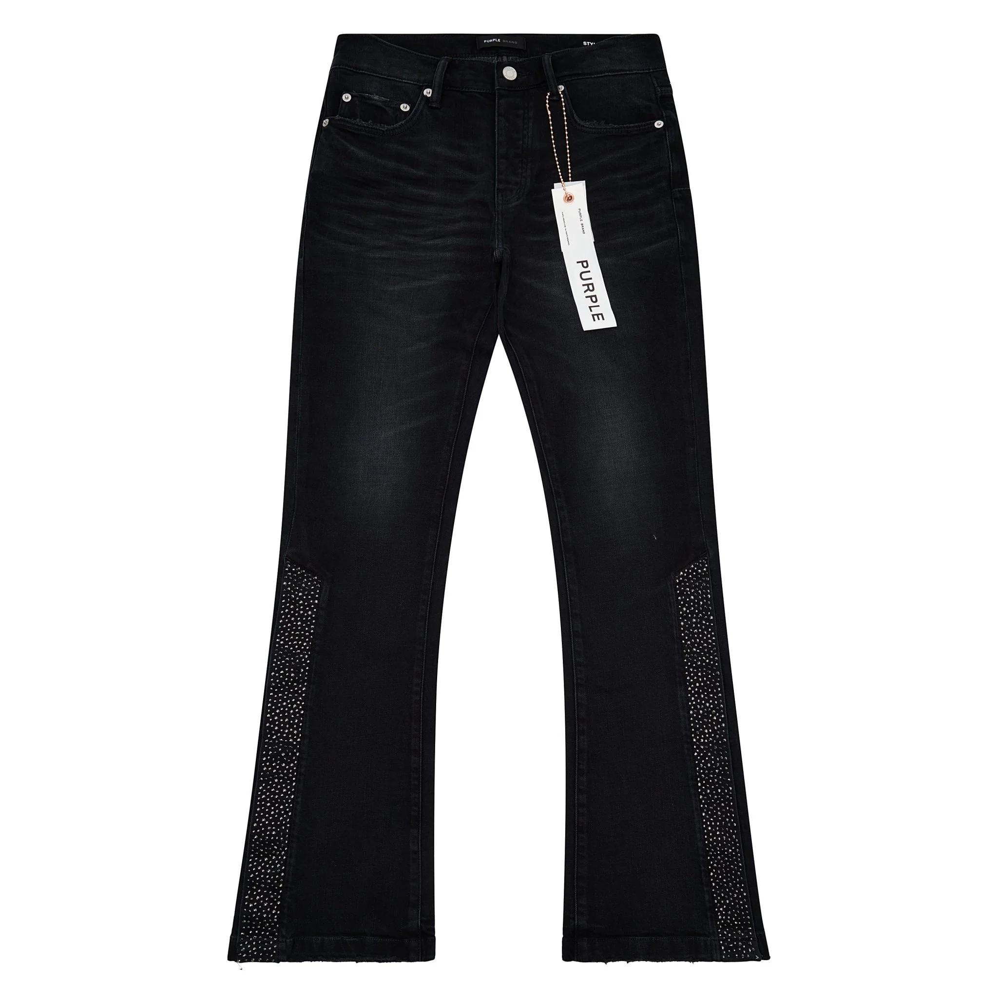 Crystal Snap Flared Denim
