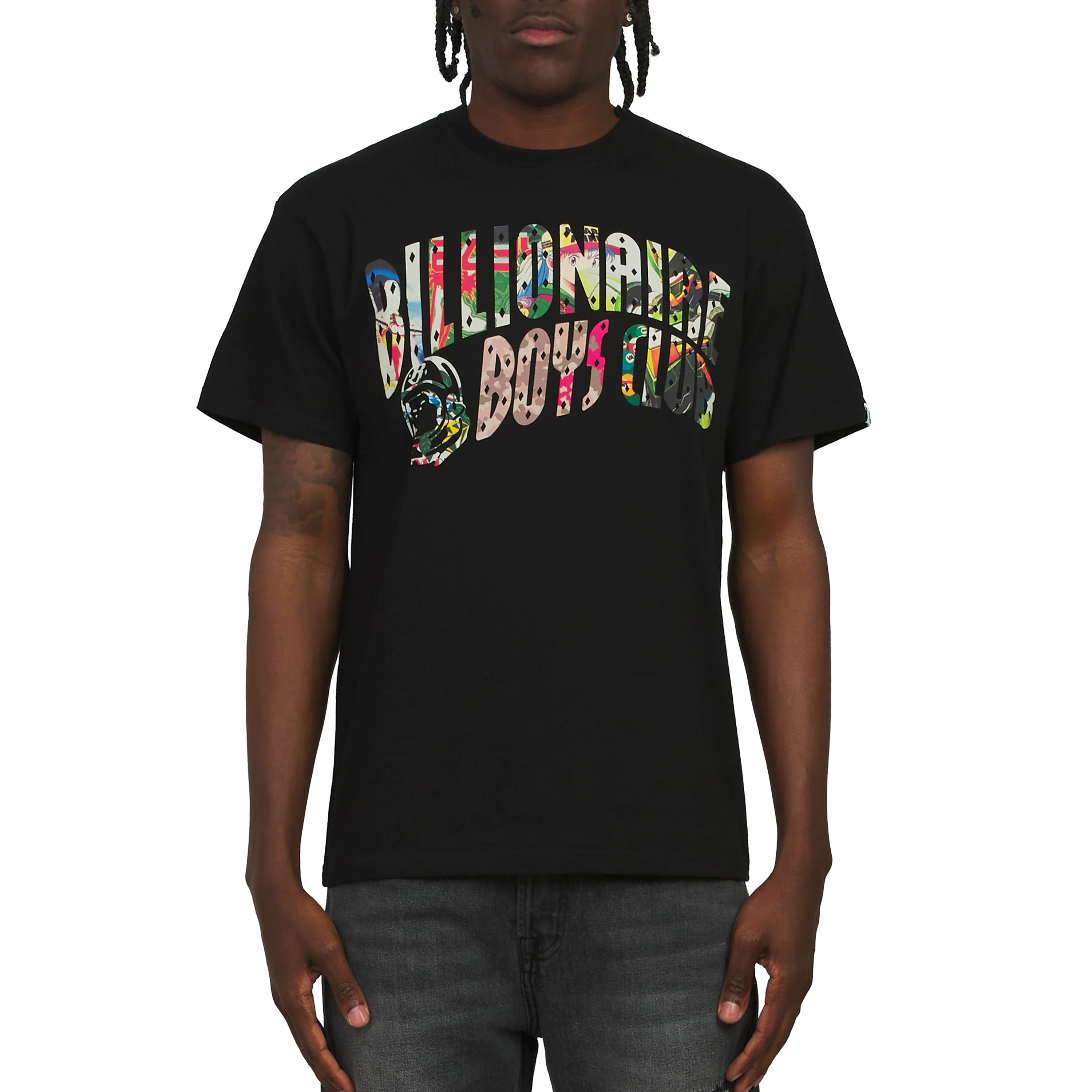 Curve Collage Tee | Black - Image 3