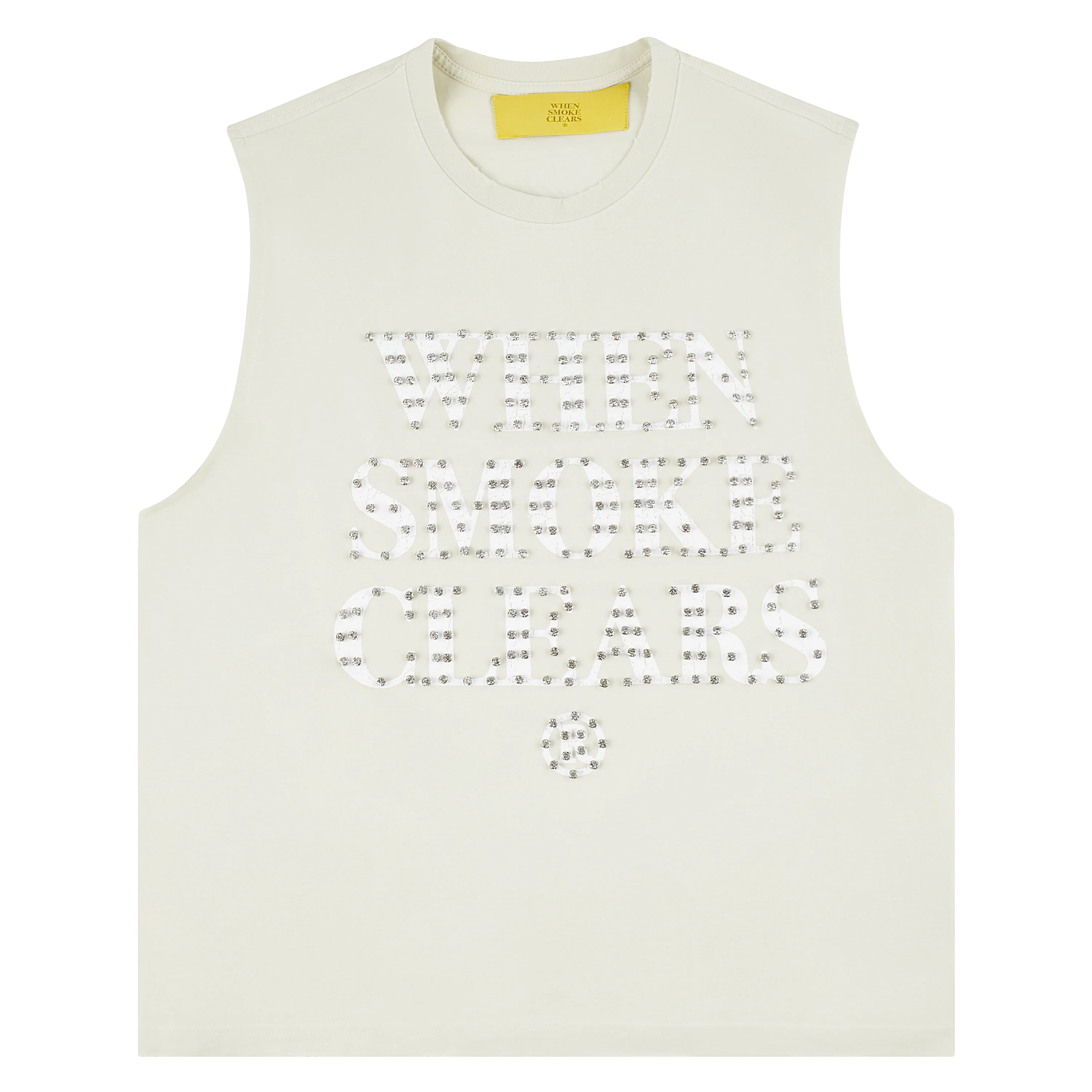 Diamond Sleeveless Tee | Vintage White