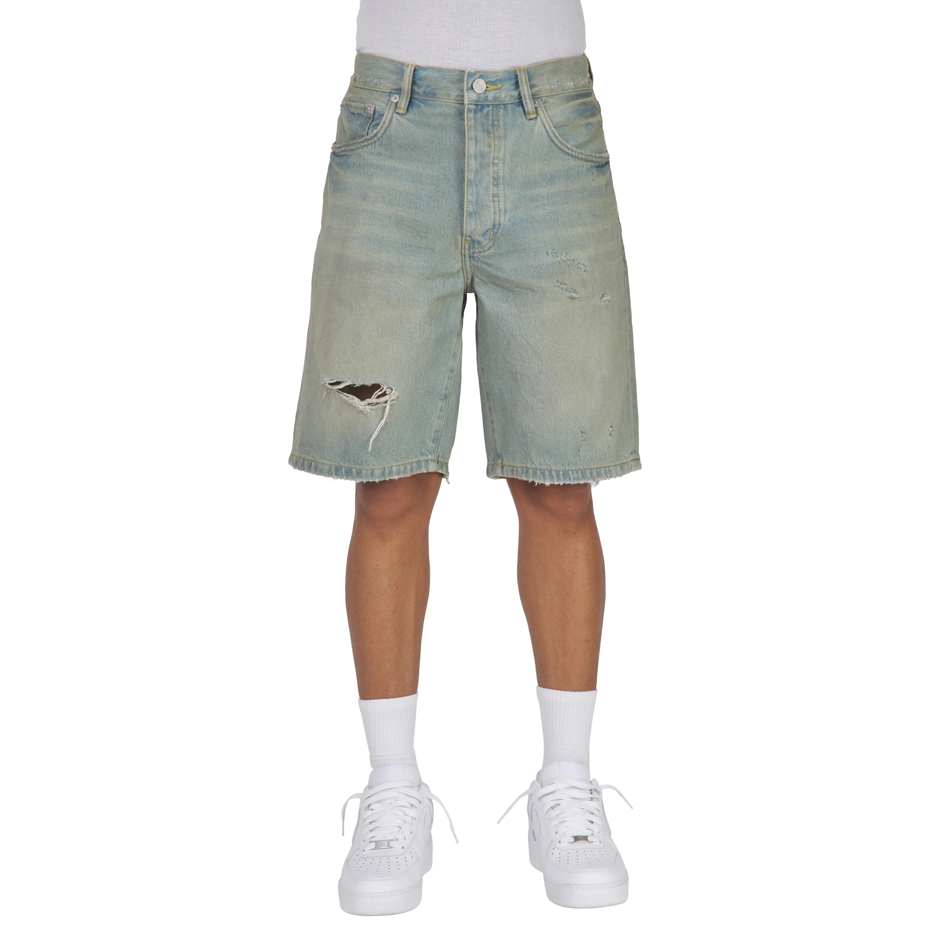 Dirty Vintage Denim Short - Image 3