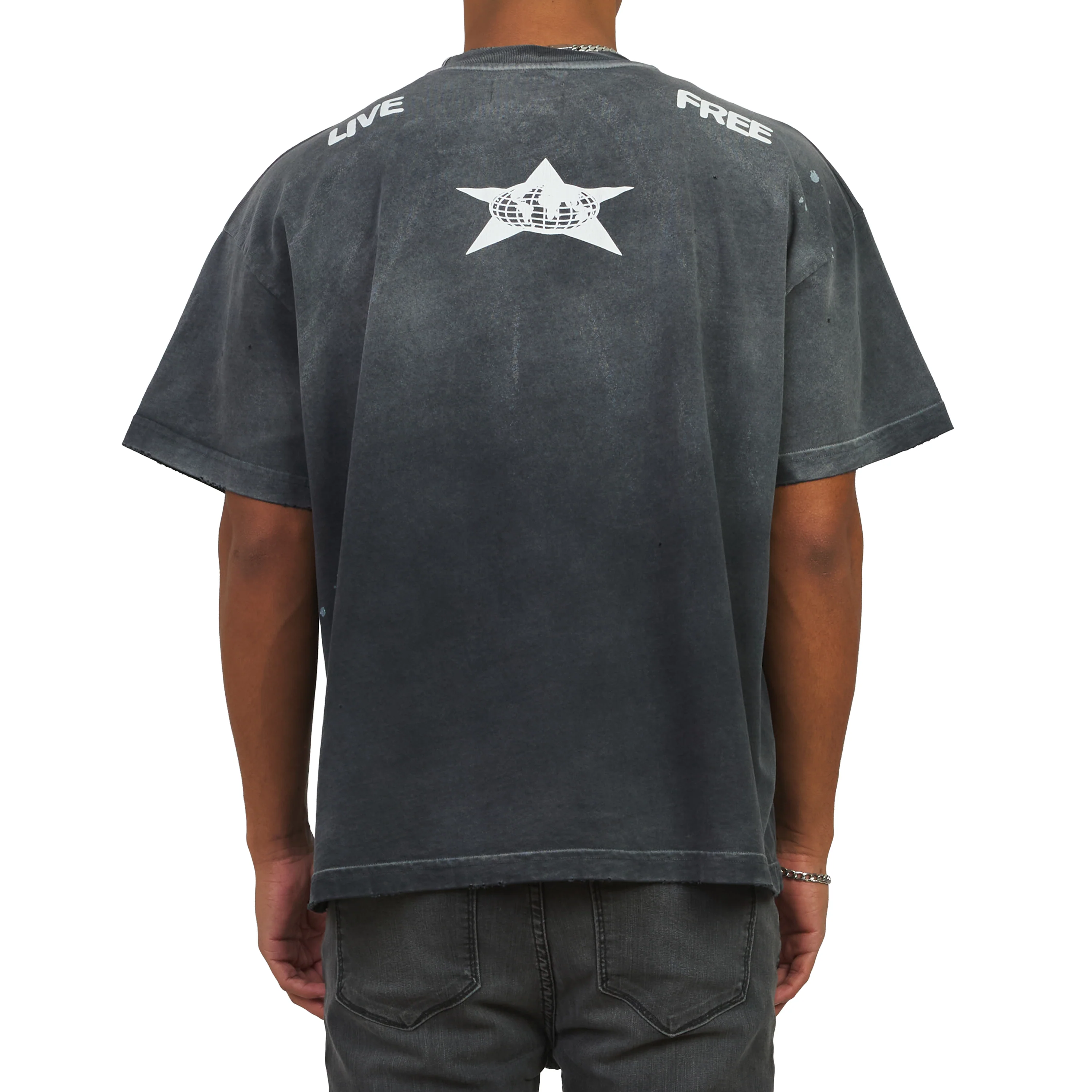Distressed Star Tee | Vintage Black - Image 4