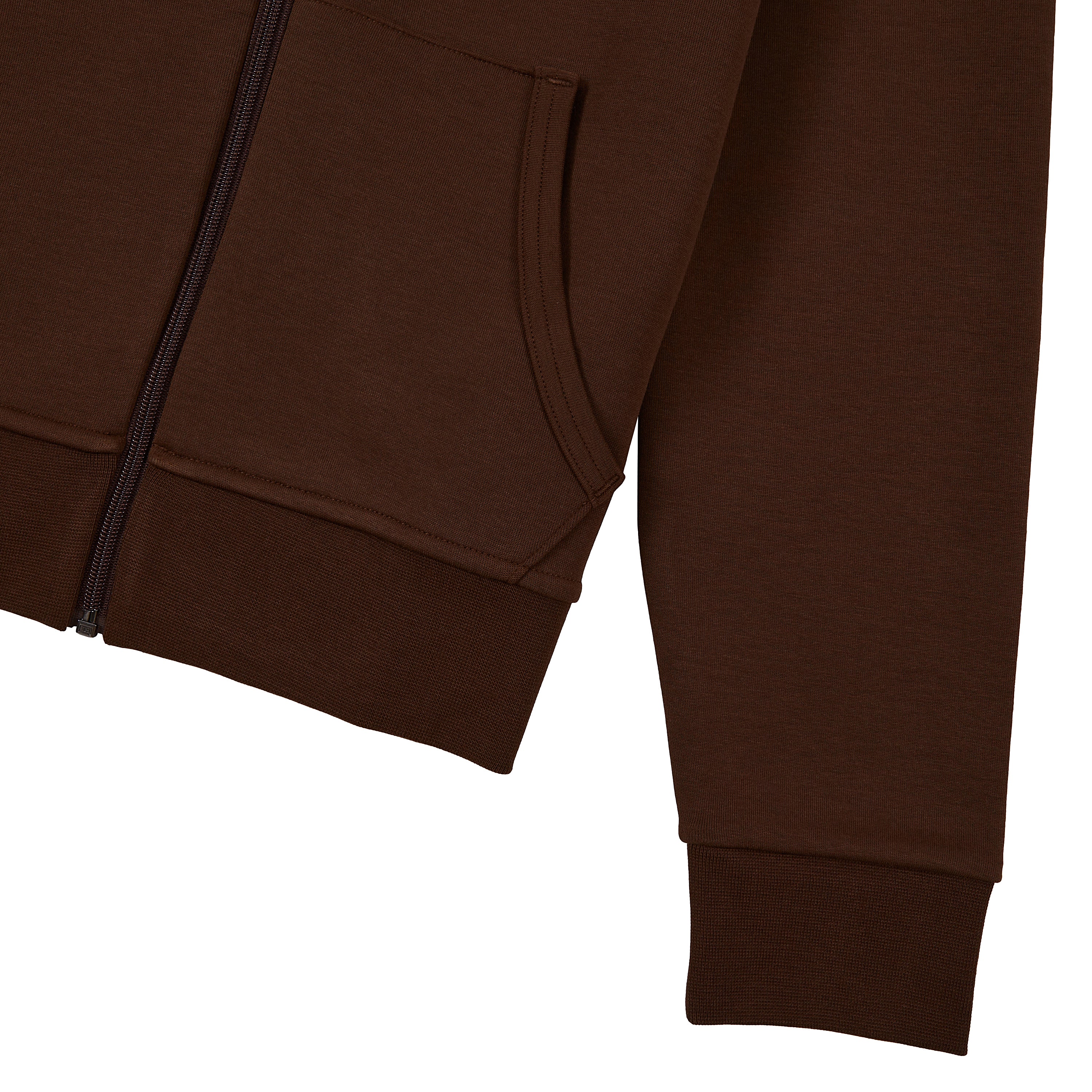 Double-Knit Zip Up Hoodie | Branch Brown - Image 3