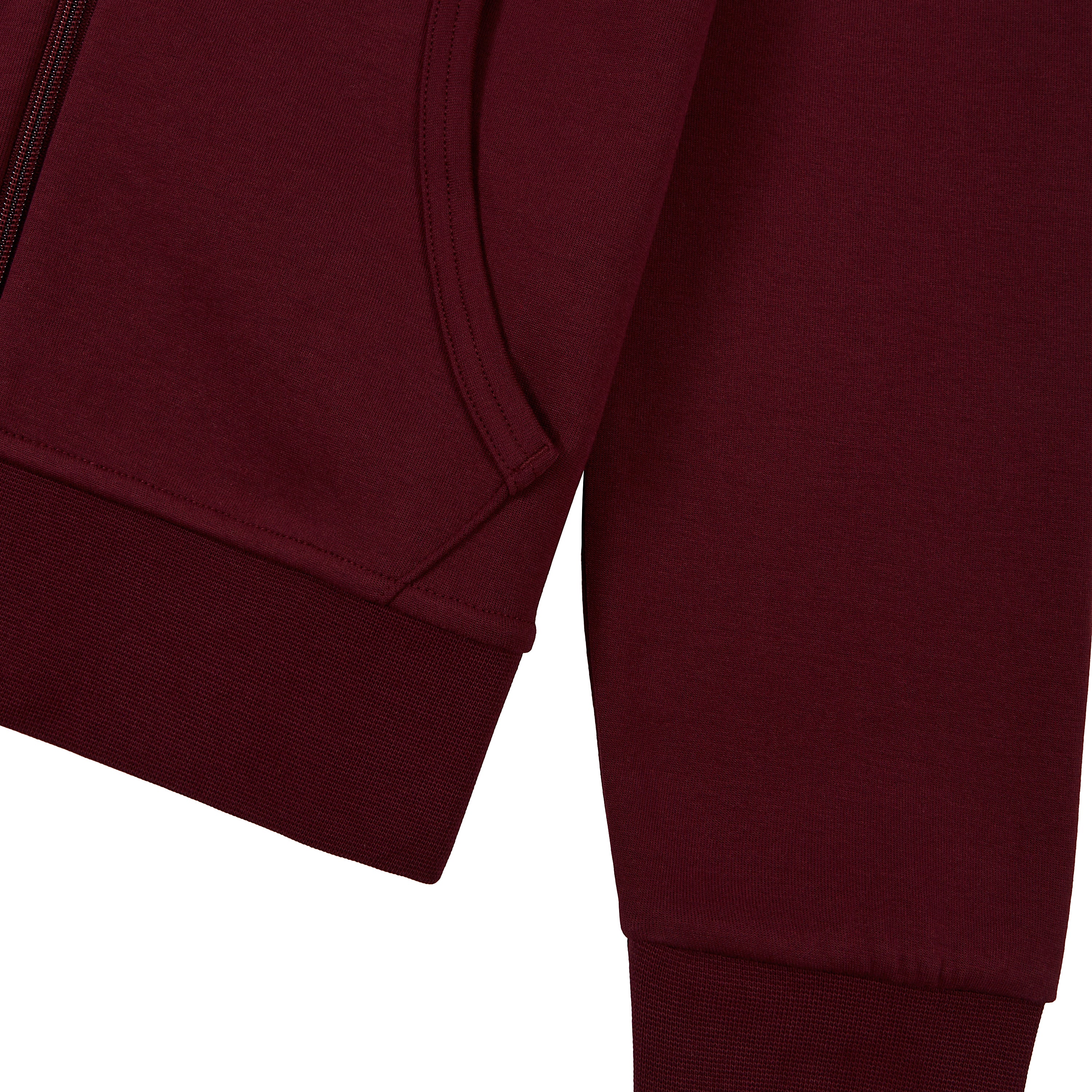 Double-Knit Zip Up Hoodie | Classic Wine - Image 3