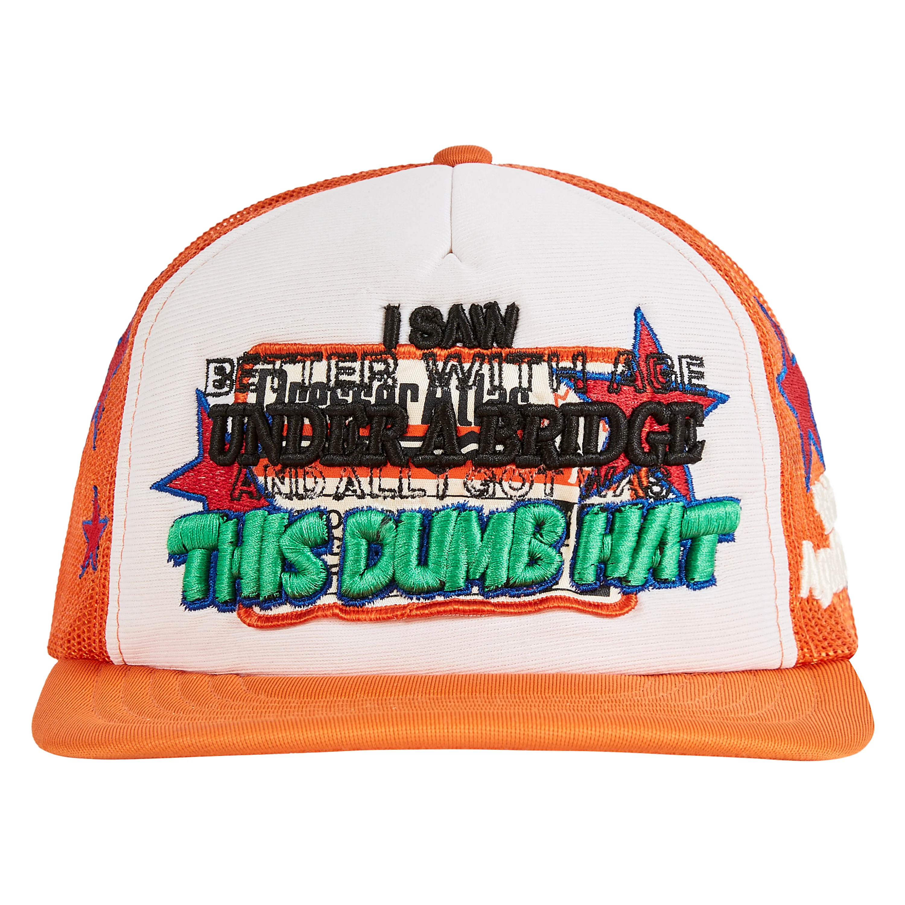 Dumb Vintage Hat | Orange/White