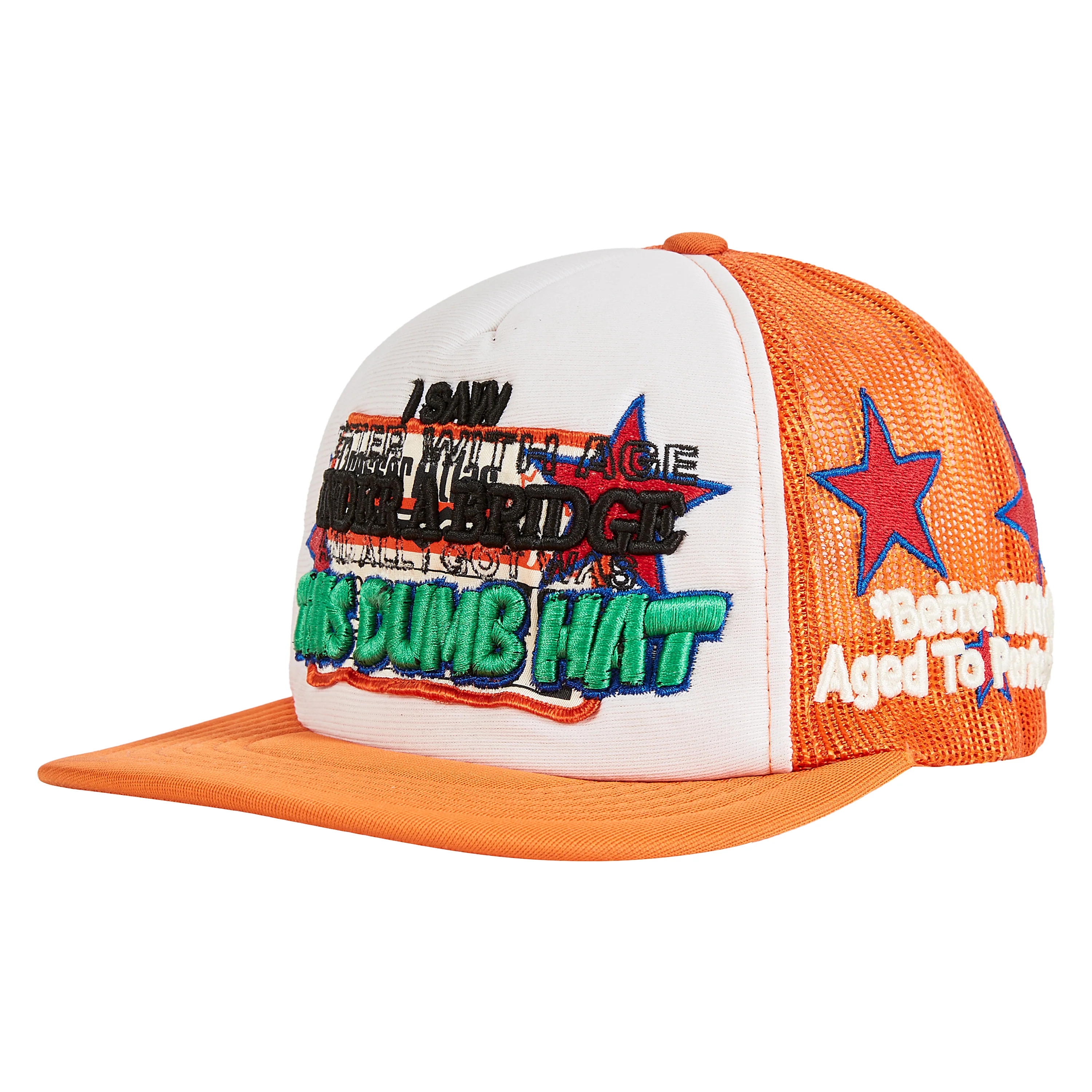 Dumb Vintage Hat | Orange/White - Image 2
