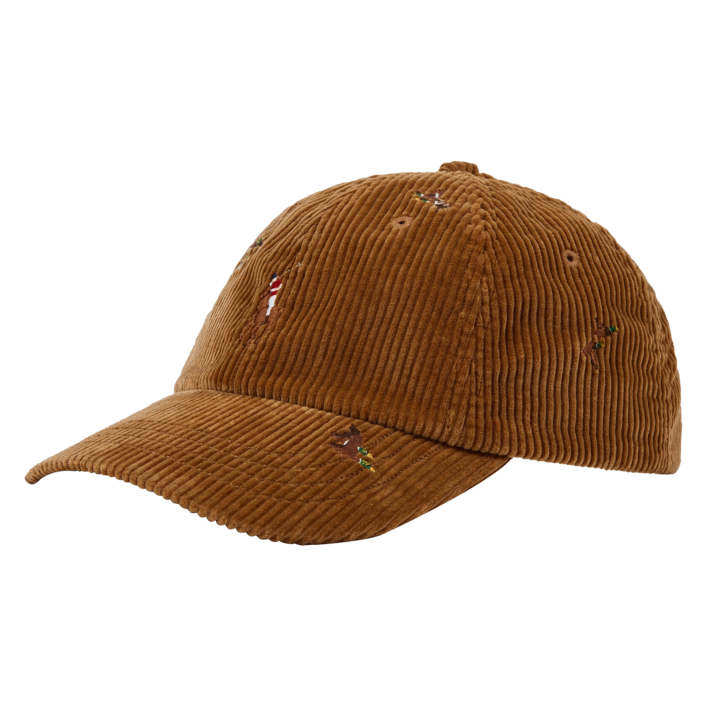 Embroidered Corduroy Hat | Golden Brown/Duck - Image 2