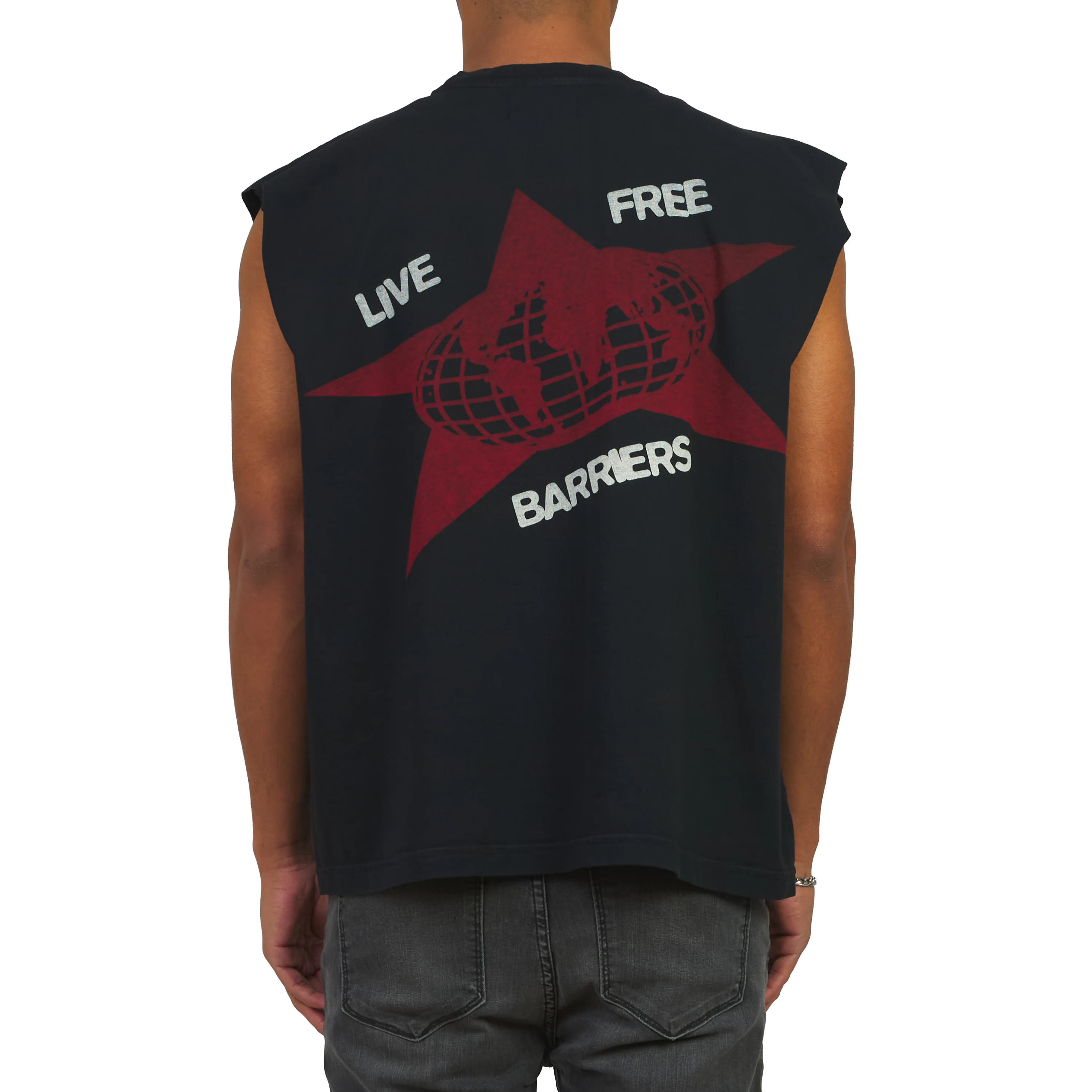 Fist Sleeveless Tee | Black - Image 4