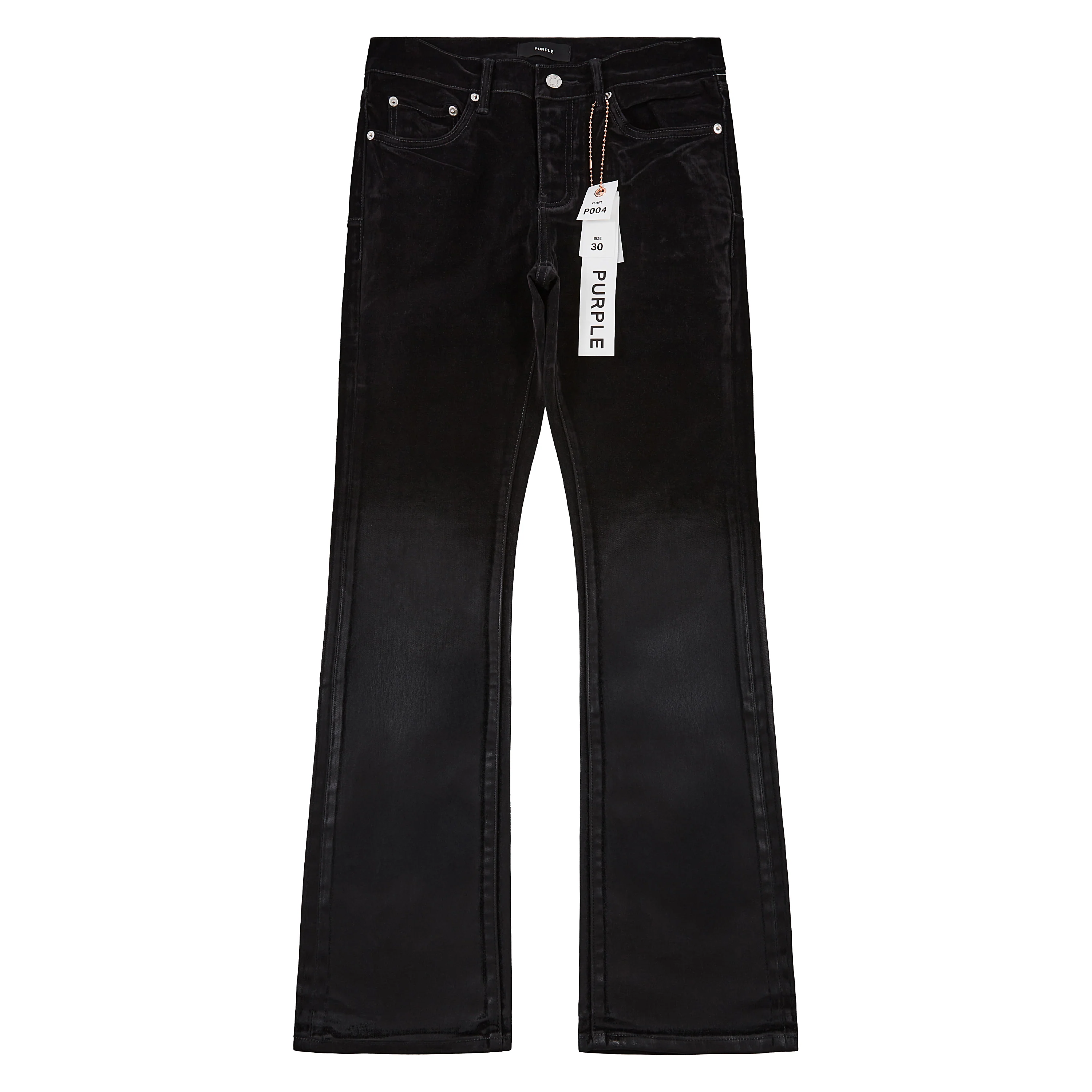 Flock Dipped Flared | Black