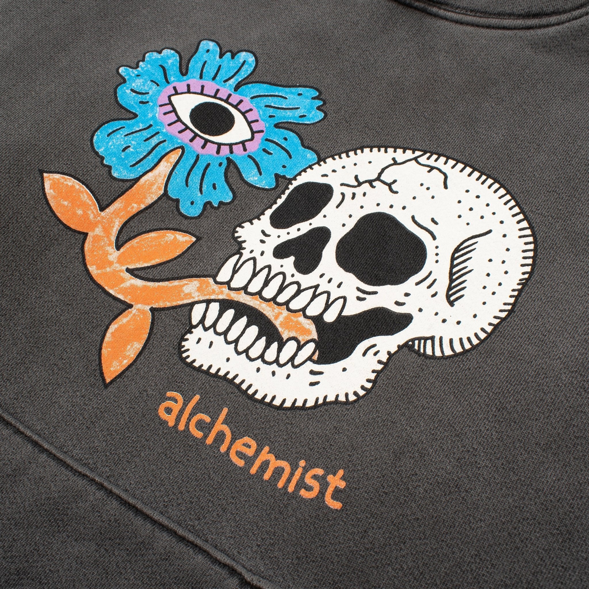 Floral Skull Hoodie | Jet Black - Image 3
