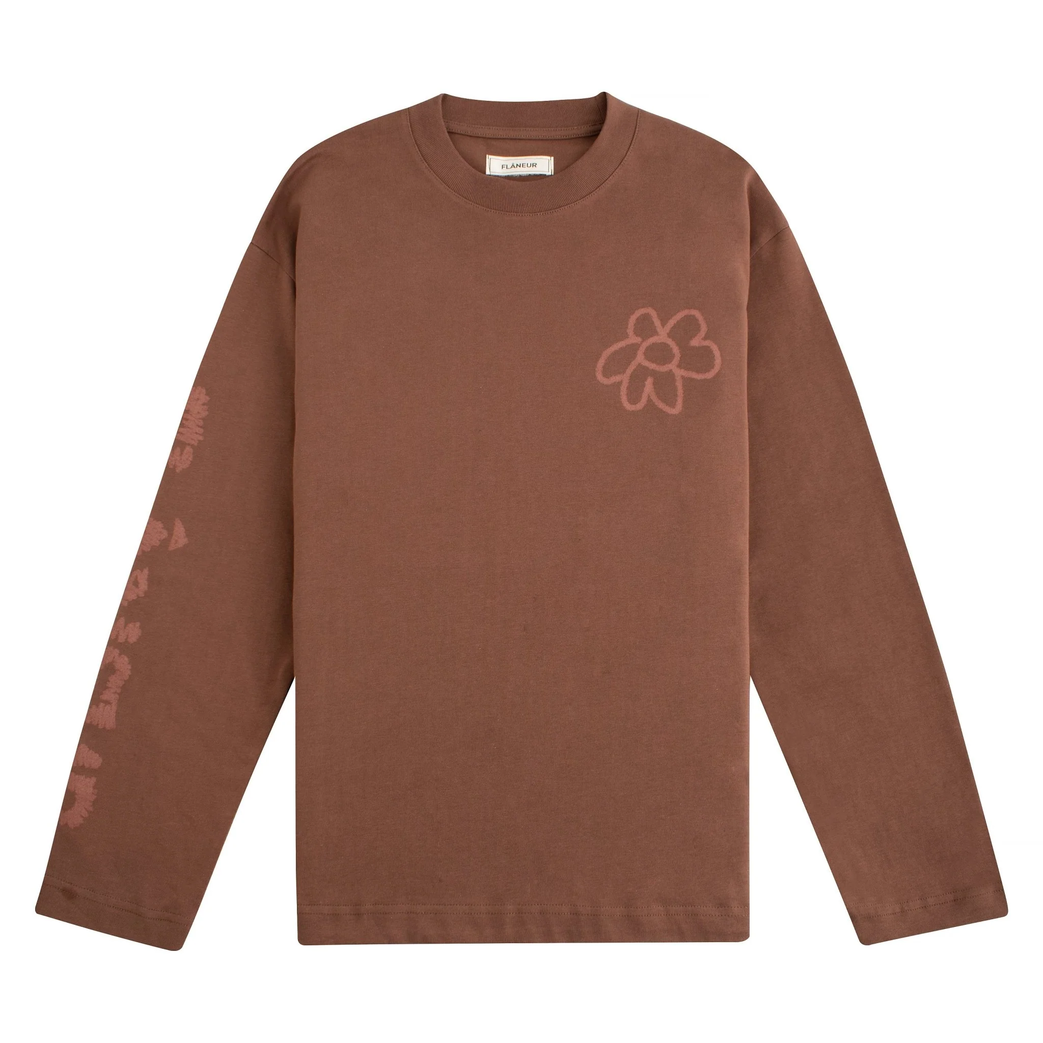 Flower Doodle L/S Tee | Brown