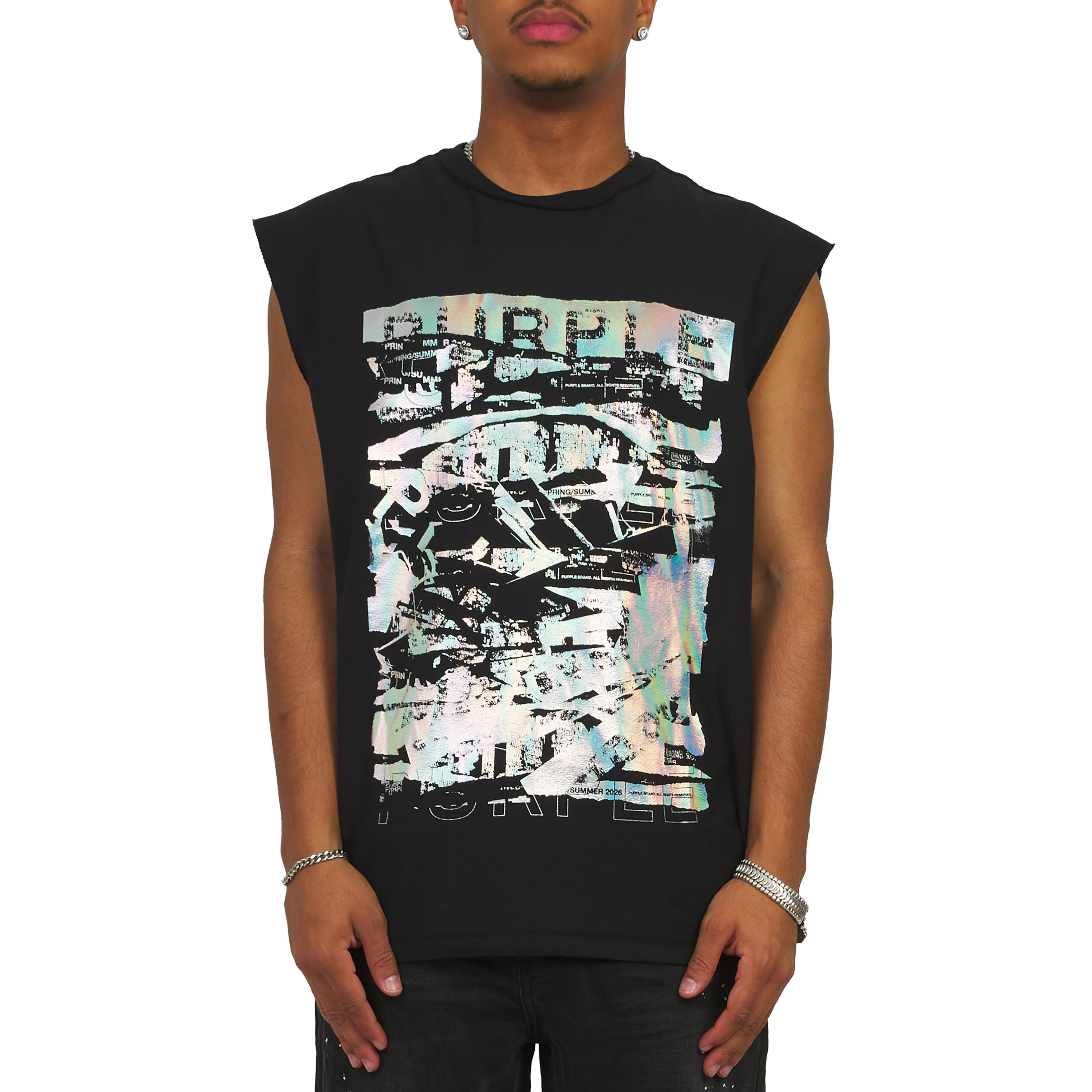 Foil Sleeveless Tee - Image 3