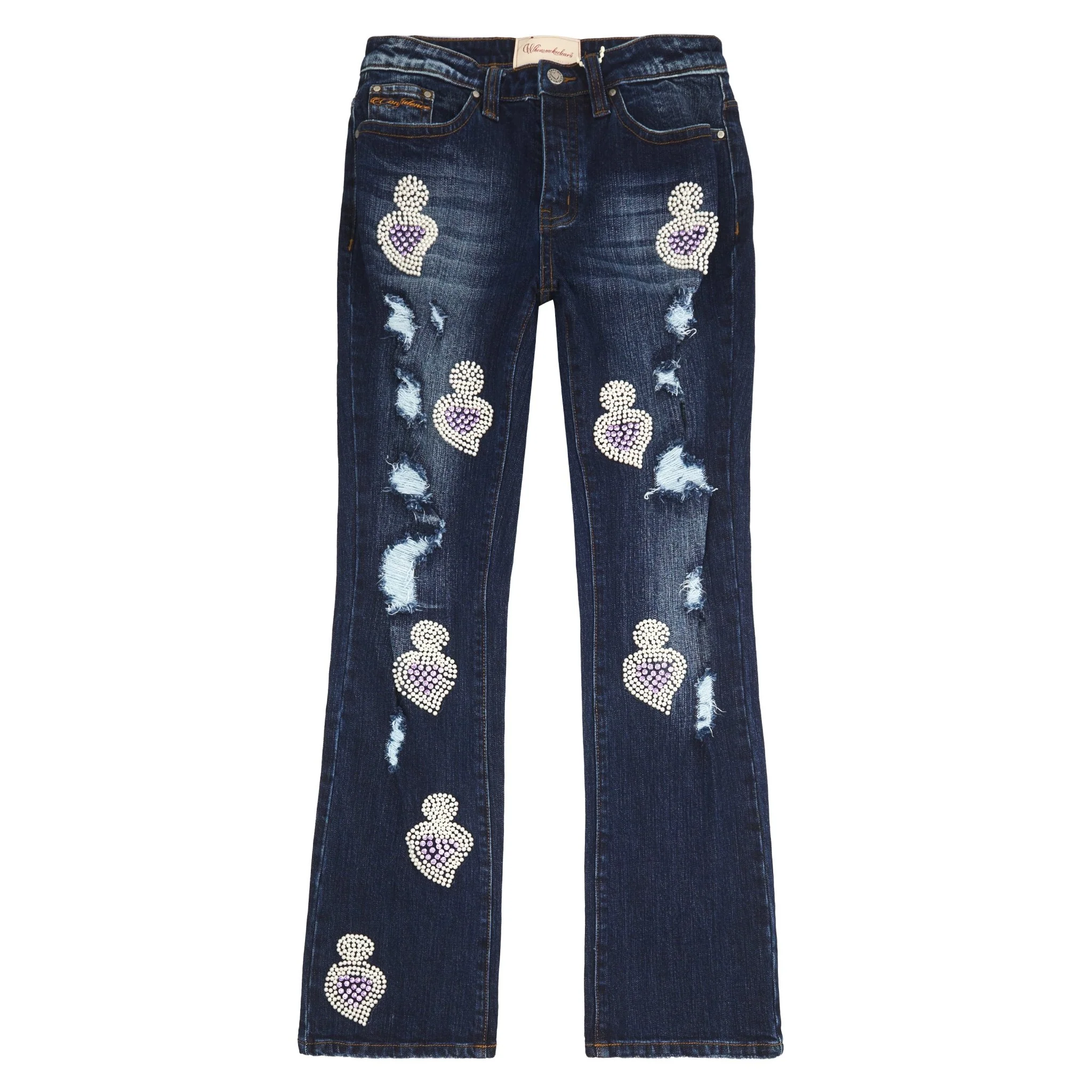 Fumi Diamond Denim | Dark Wash/Purple