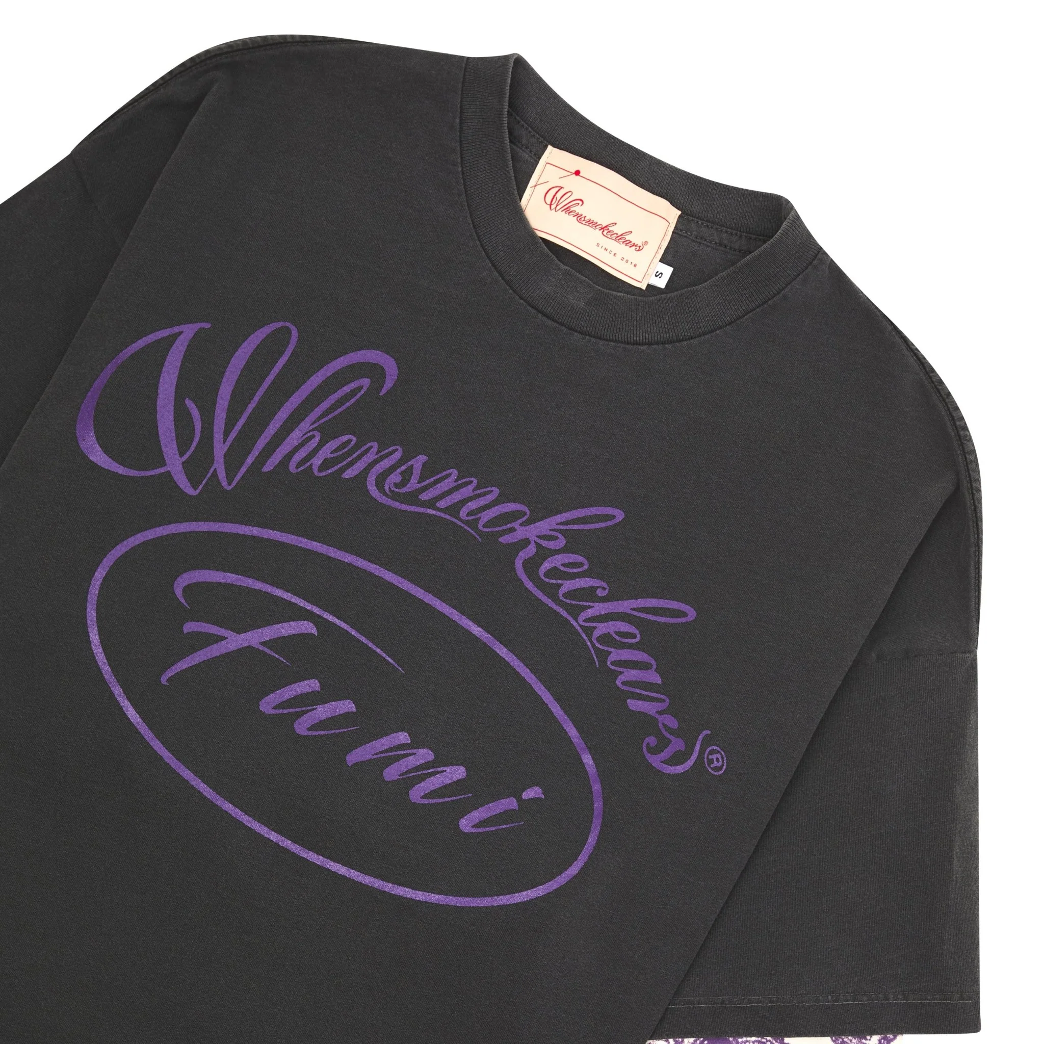 Fumi Script Double Tee | Black/Purple - Image 3