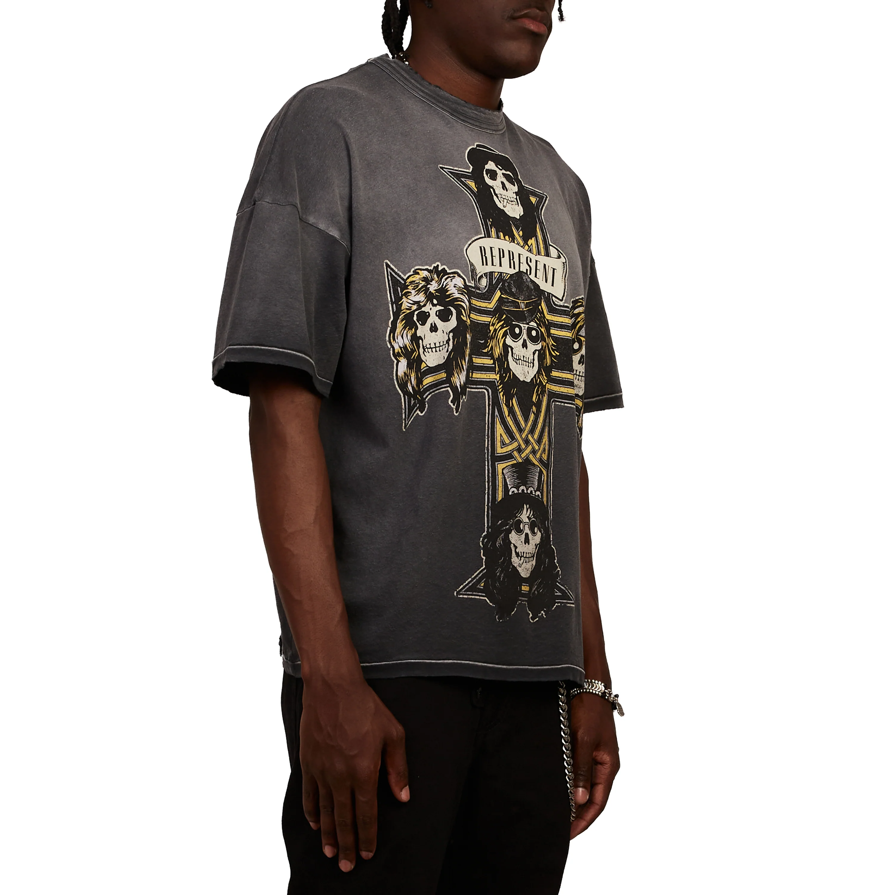 Guns N' Roses Cross Tee | Stained Black - Image 2