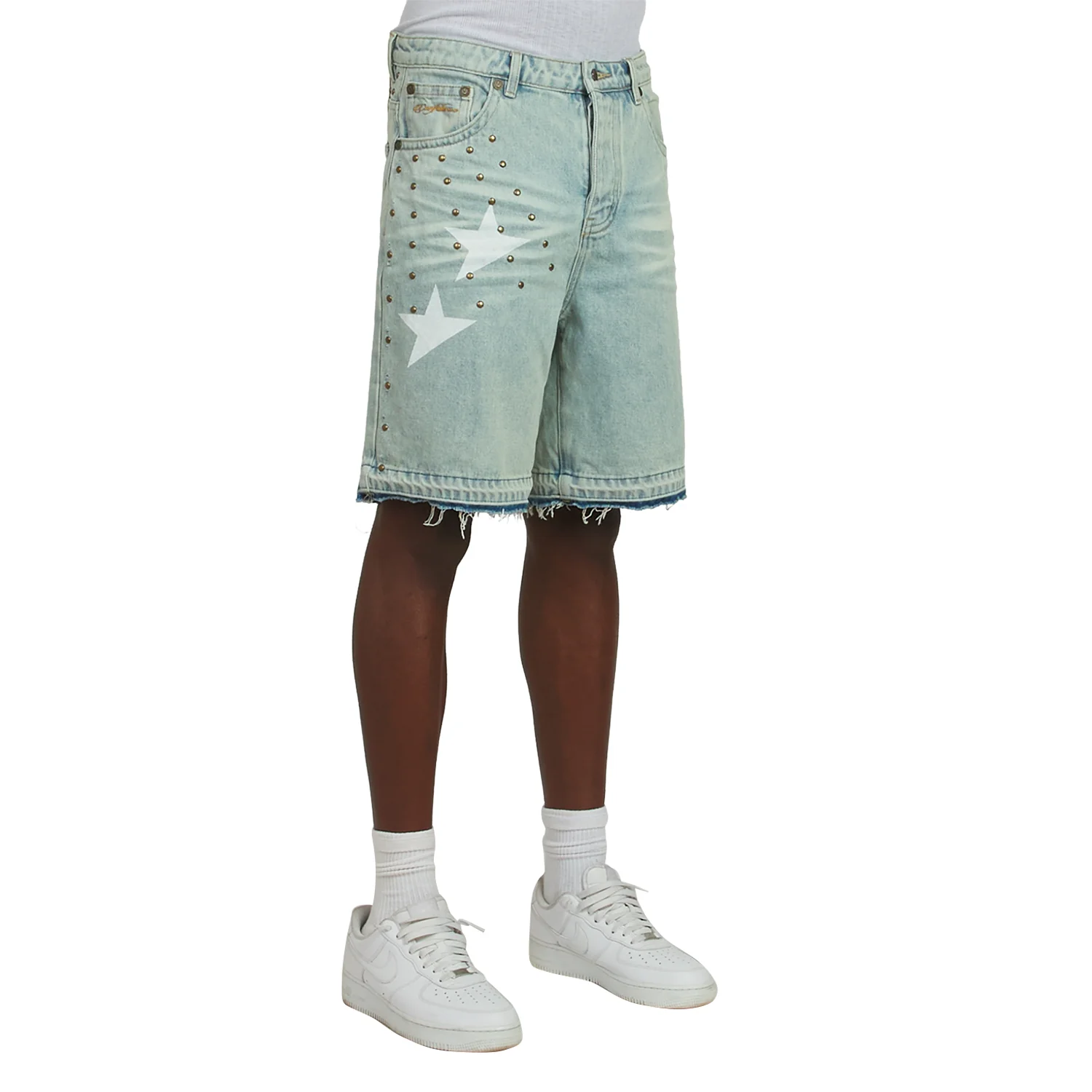 Half star Denim Short | Acid White/White - Image 2