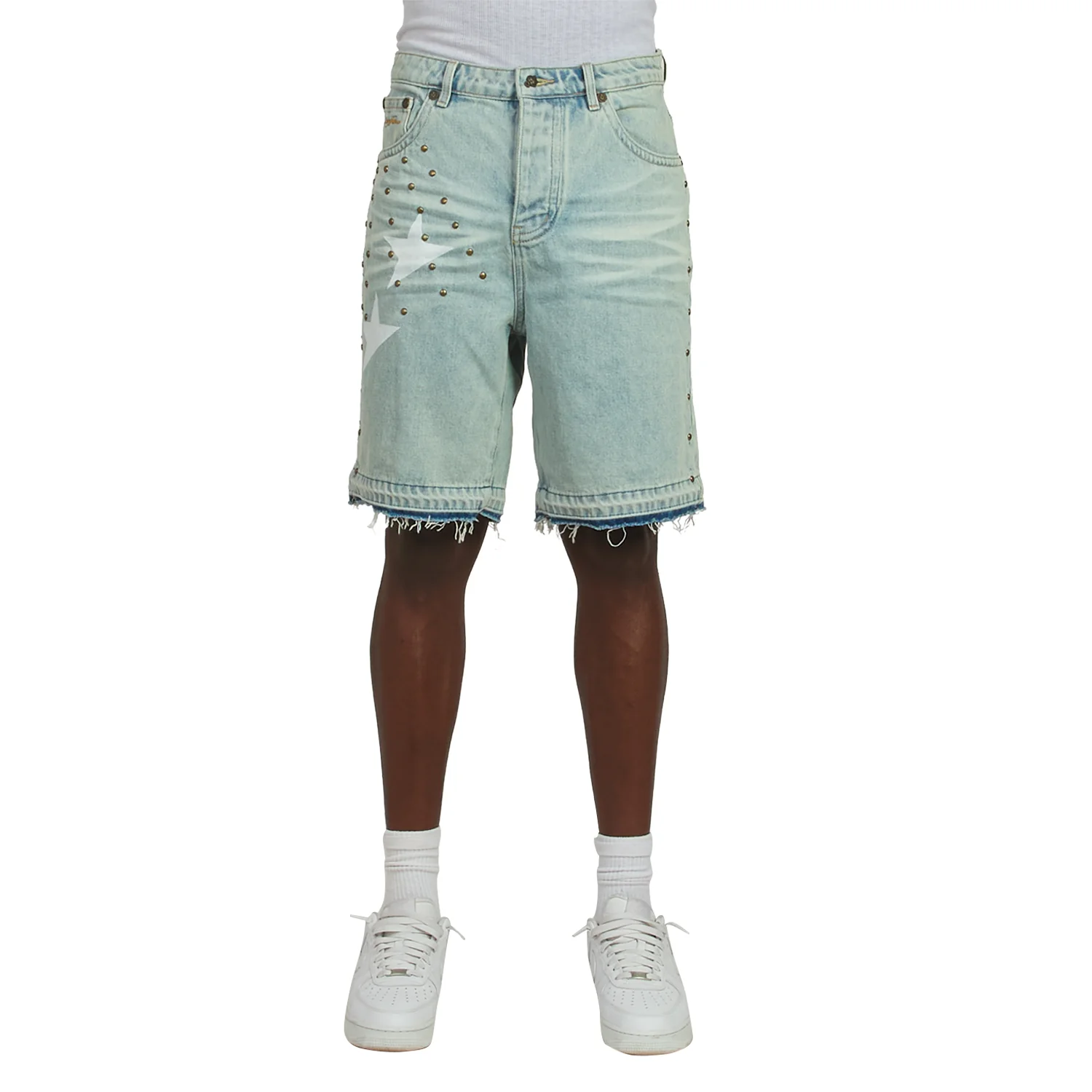 Half star Denim Short | Acid White/White - Image 3