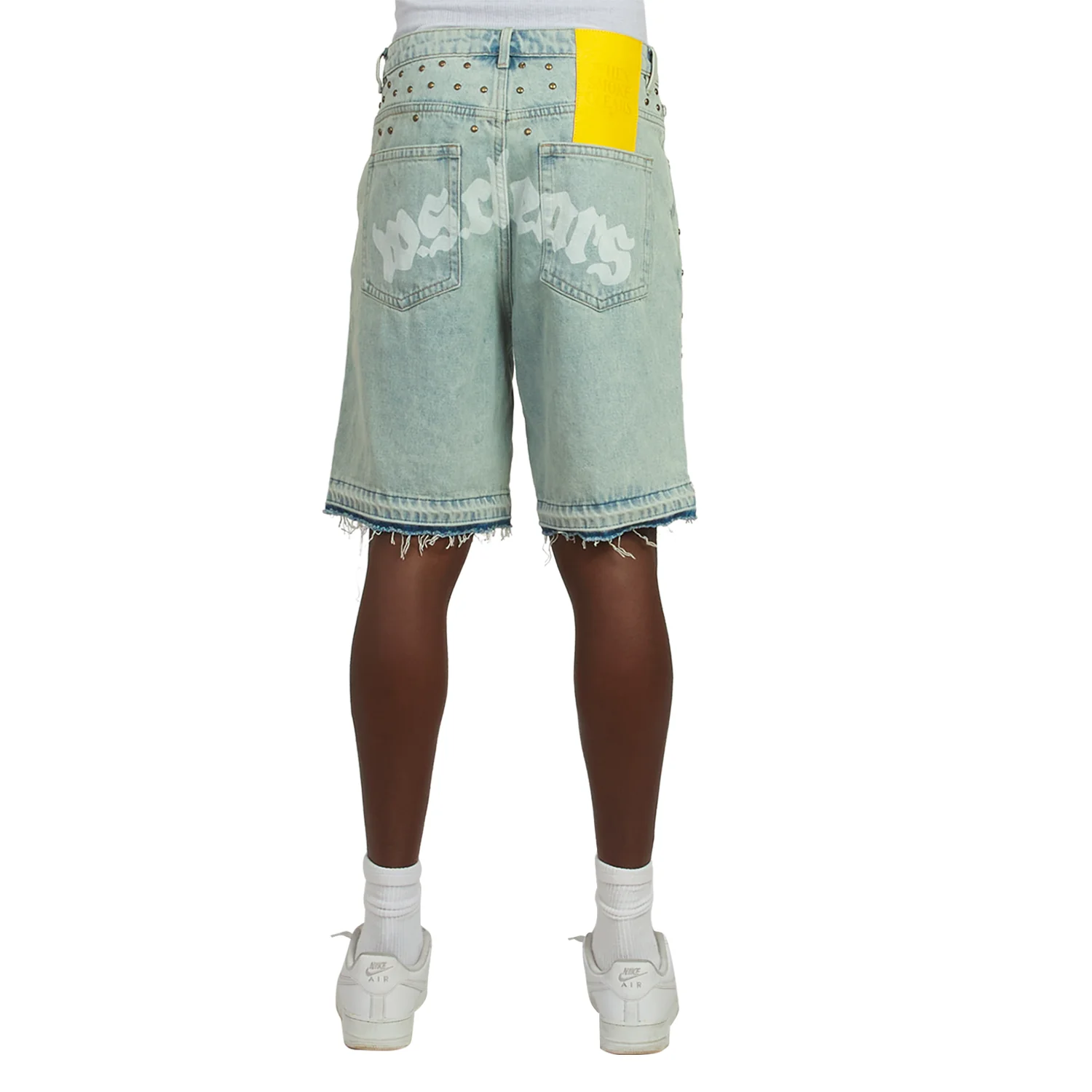 Half star Denim Short | Acid White/White - Image 4