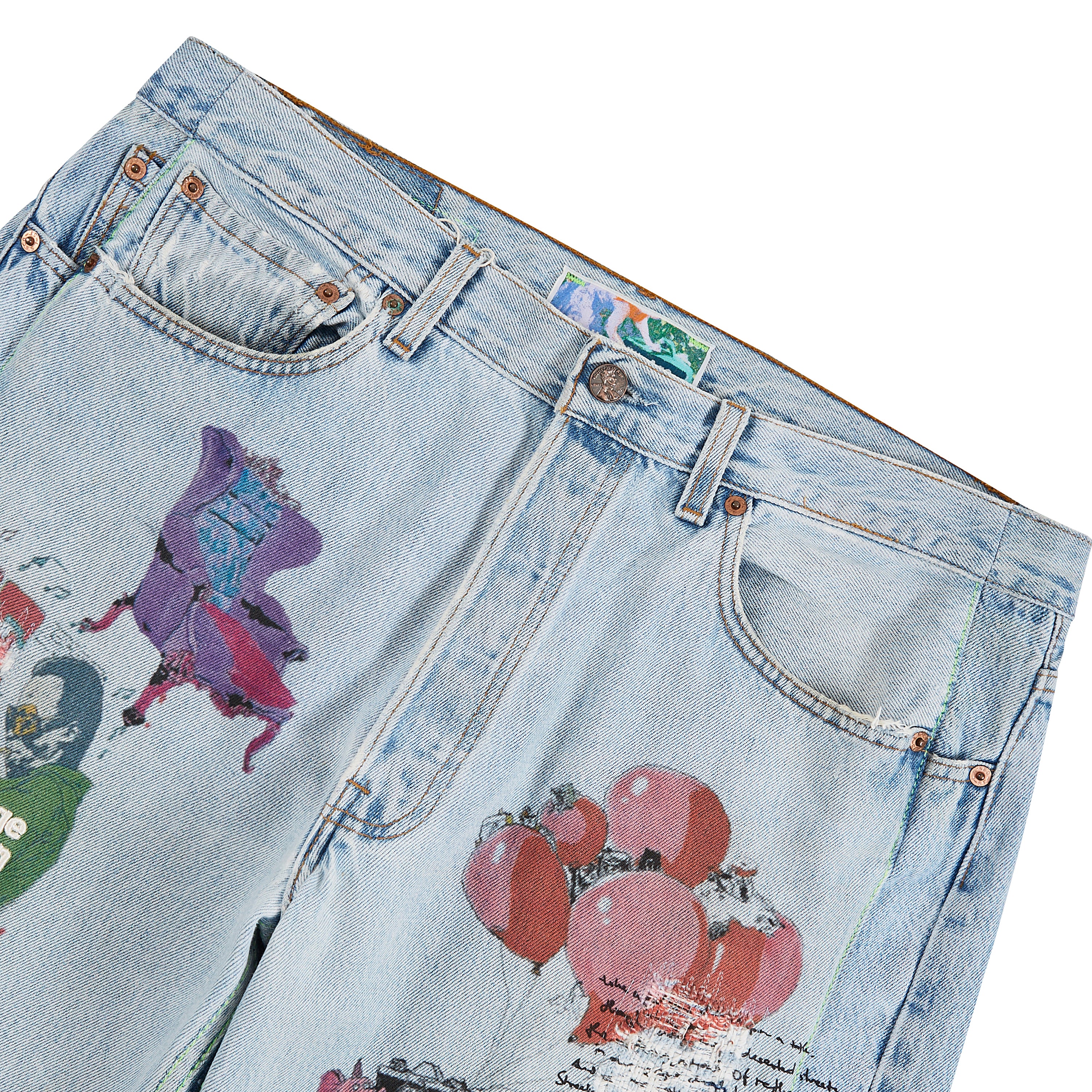 Harrison Triple-Wide Denim Short | Light Distressed - Image 4
